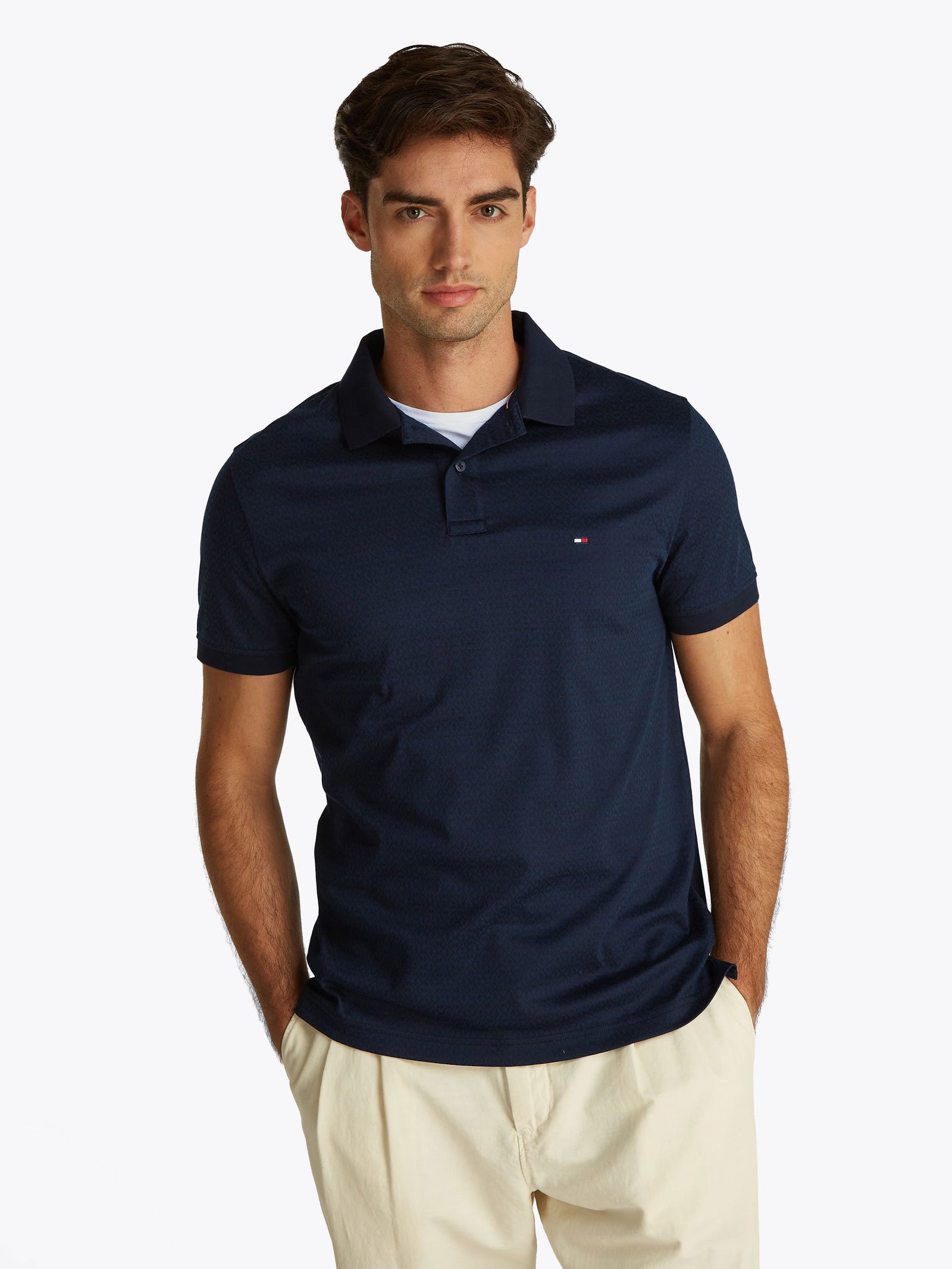 Tommy Hilfiger |  Tommy Hilfiger Poloshirt  | XL | cloudy blue / yale navy / white