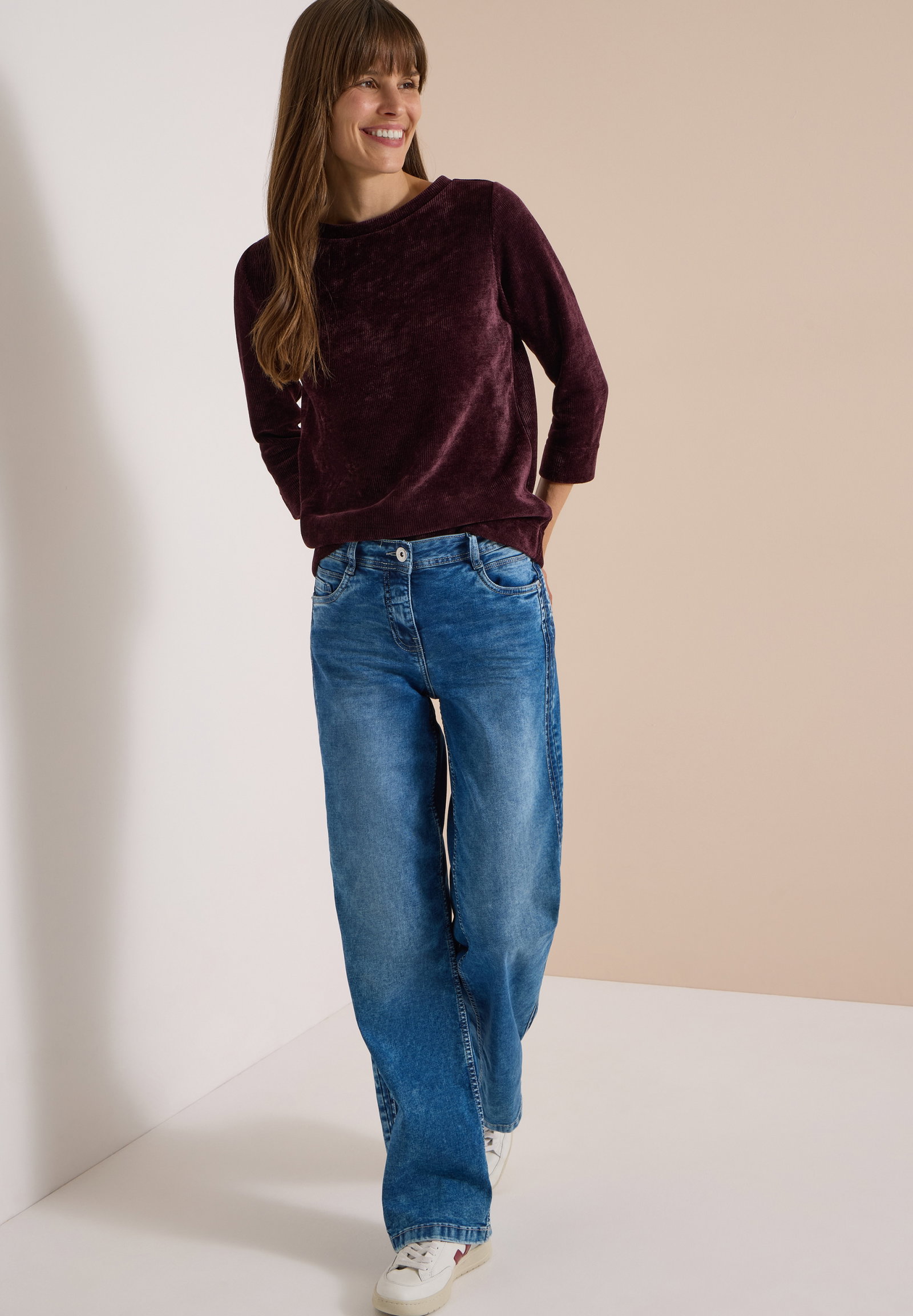 Soft Cord Shirt, berry red #5