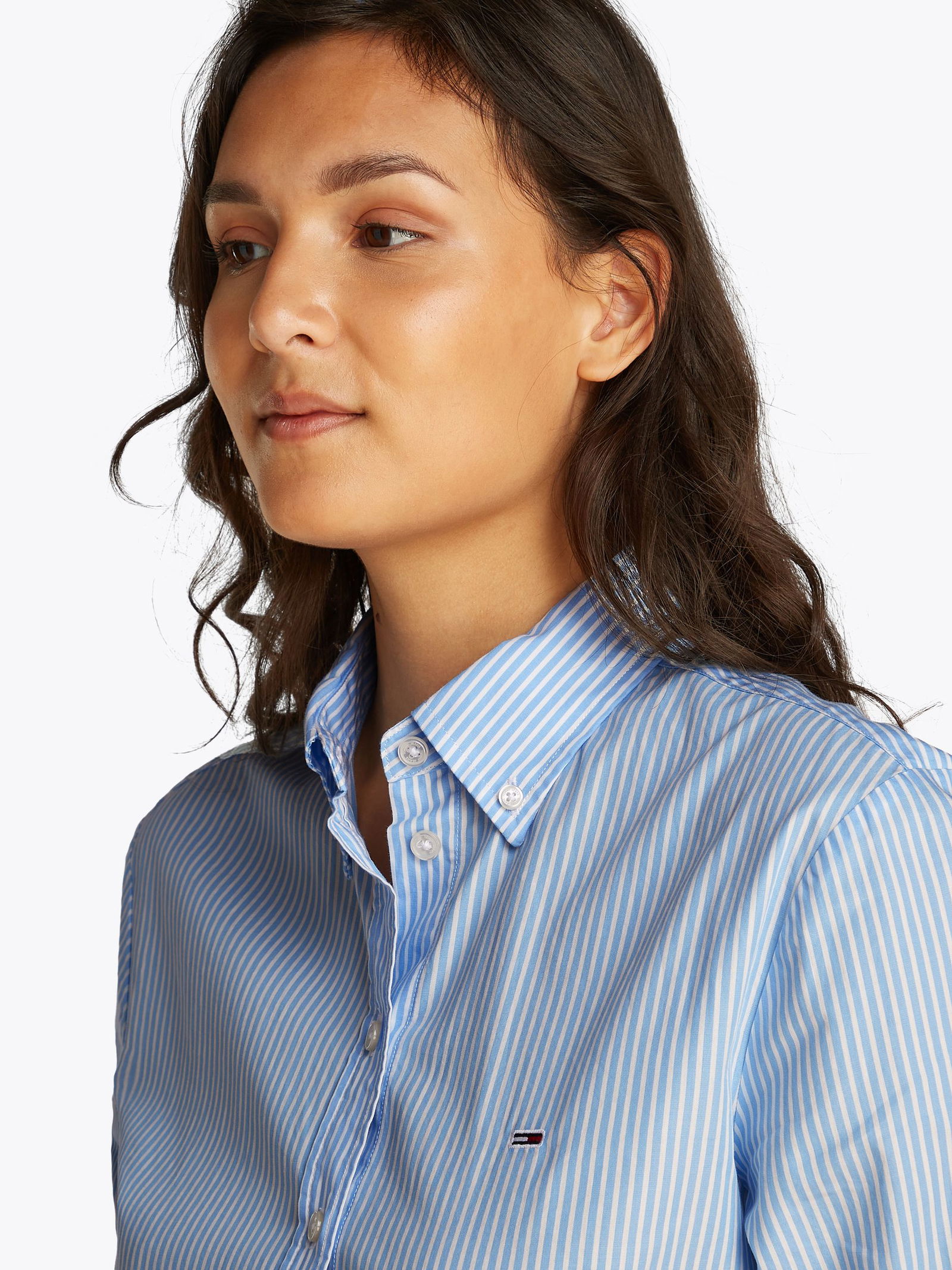 Tommy Jeans |  Tommy Jeans Druckbluse  | S | ivory petal/dark night navy stp