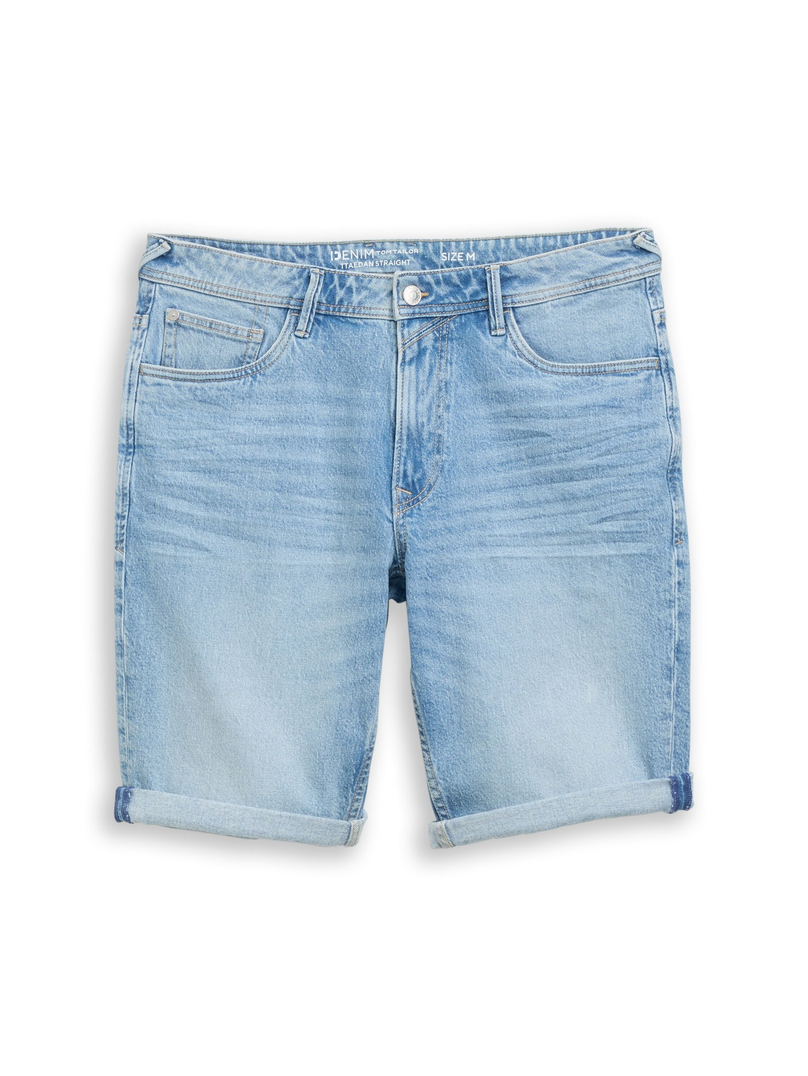 TTAEDAN STRAIGHT SHORTS, Used Light Stone Blue Denim #1