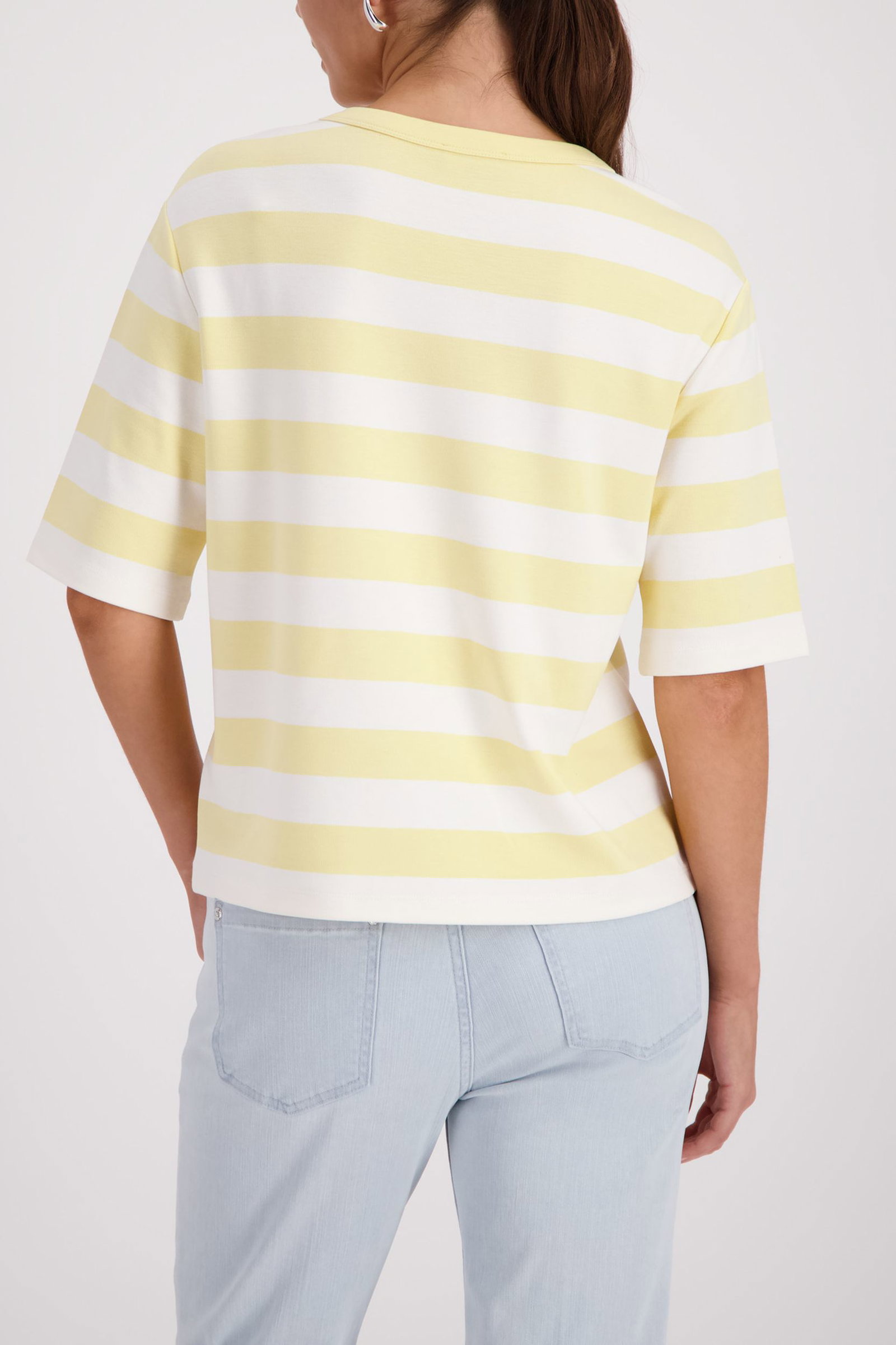 Monari |  Sweatshirt, light sky ringel | 40 | kitt