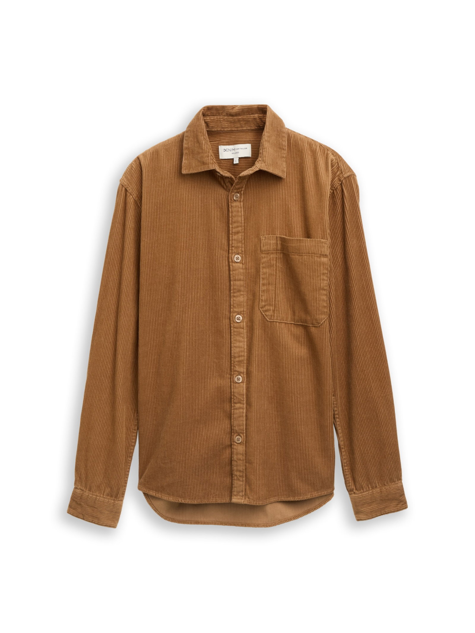 relaxed corduroy shirt, malt brown #1