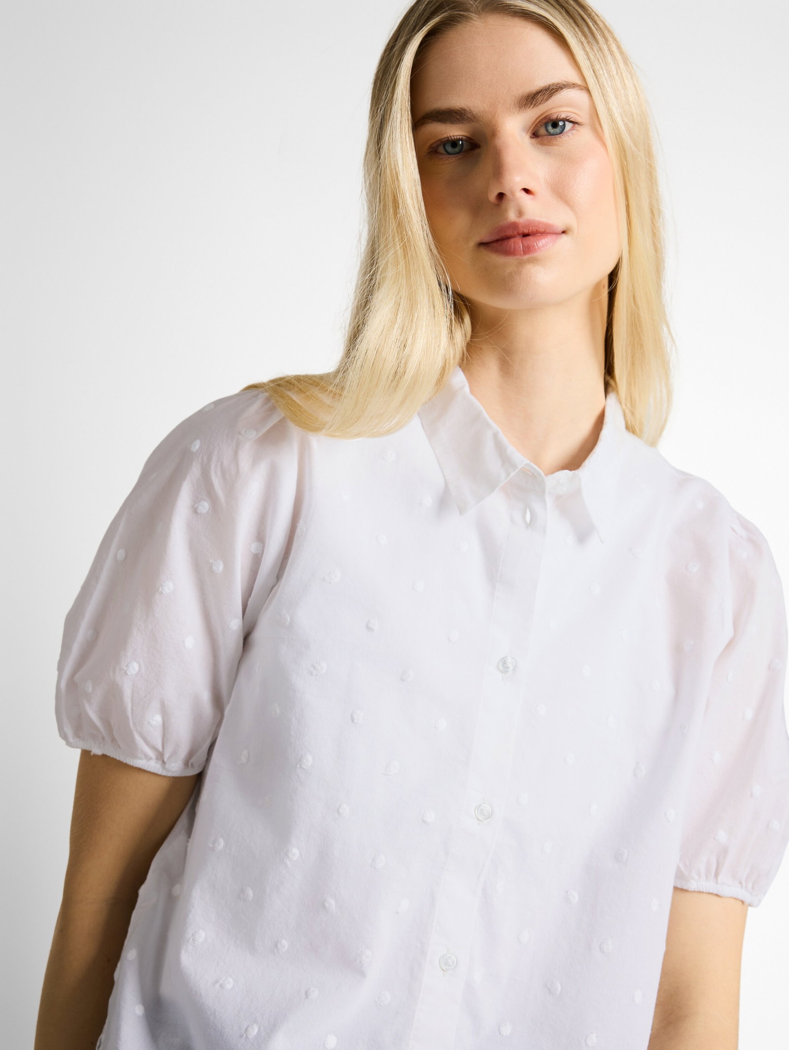shortsleeve cotton shirt with, White #6