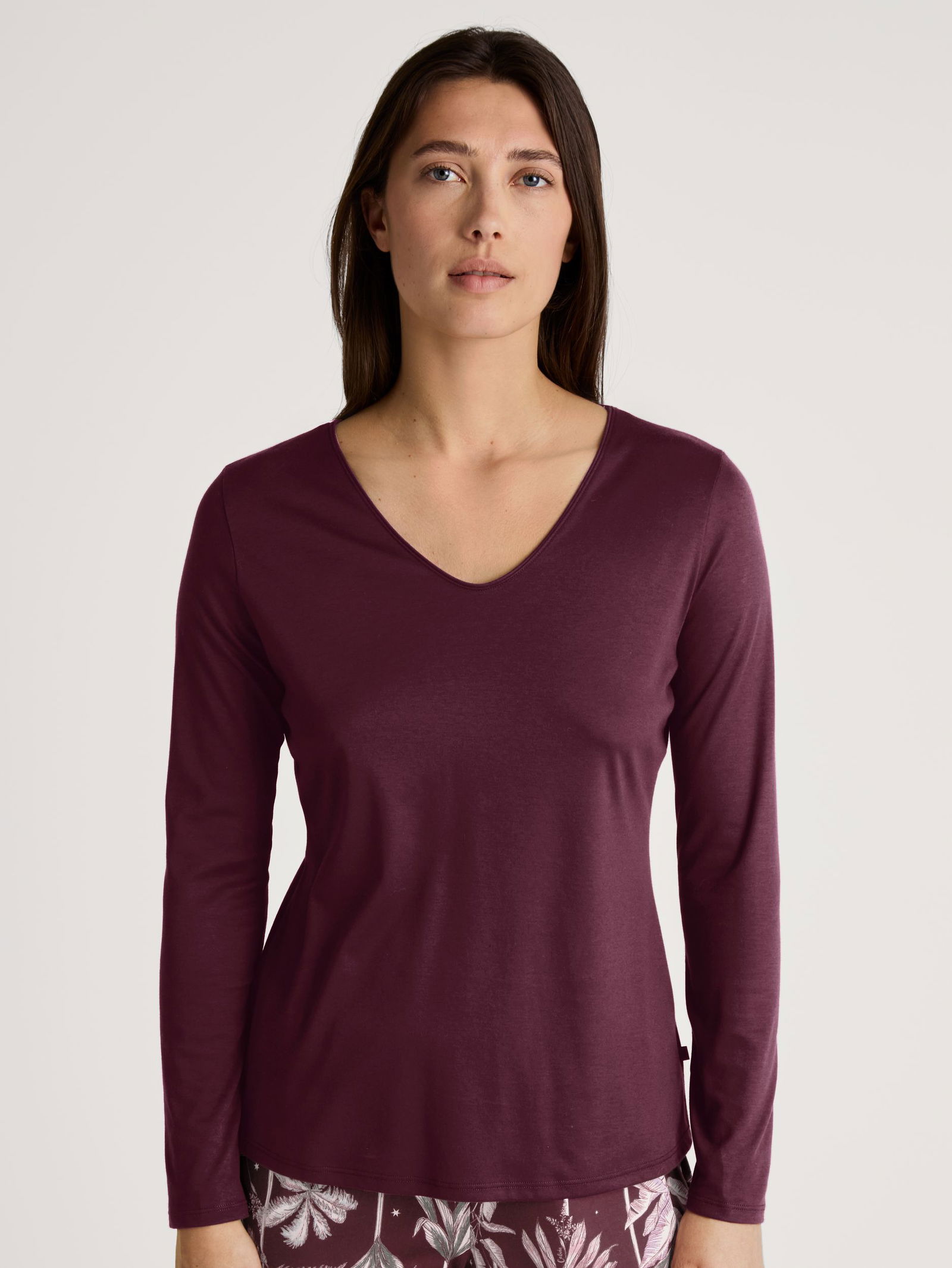 Calida | Langarm-Shirt, V-Neck | L