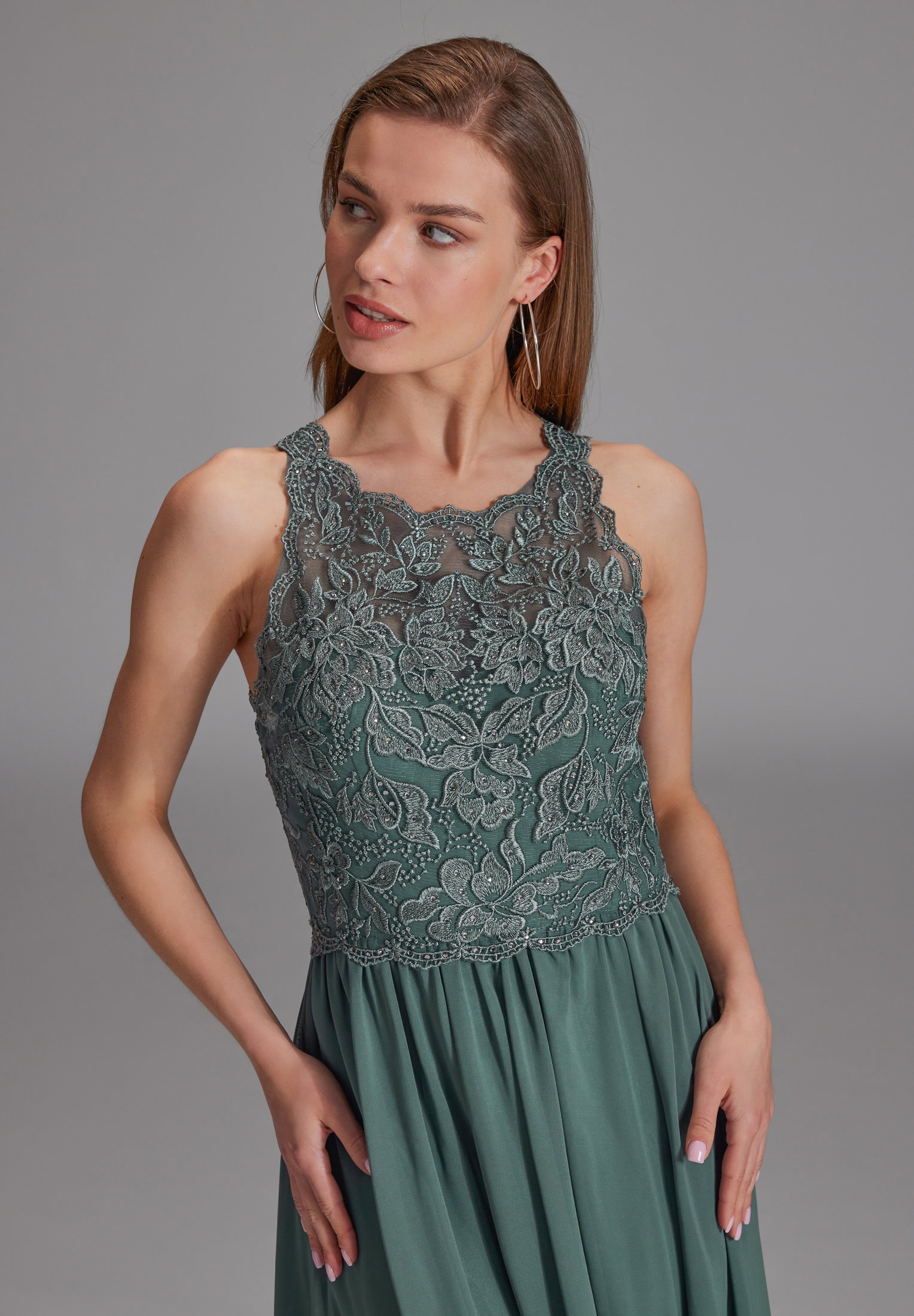 Hey Kyla High-closed-Abendkleid mit floraler Spitze #4