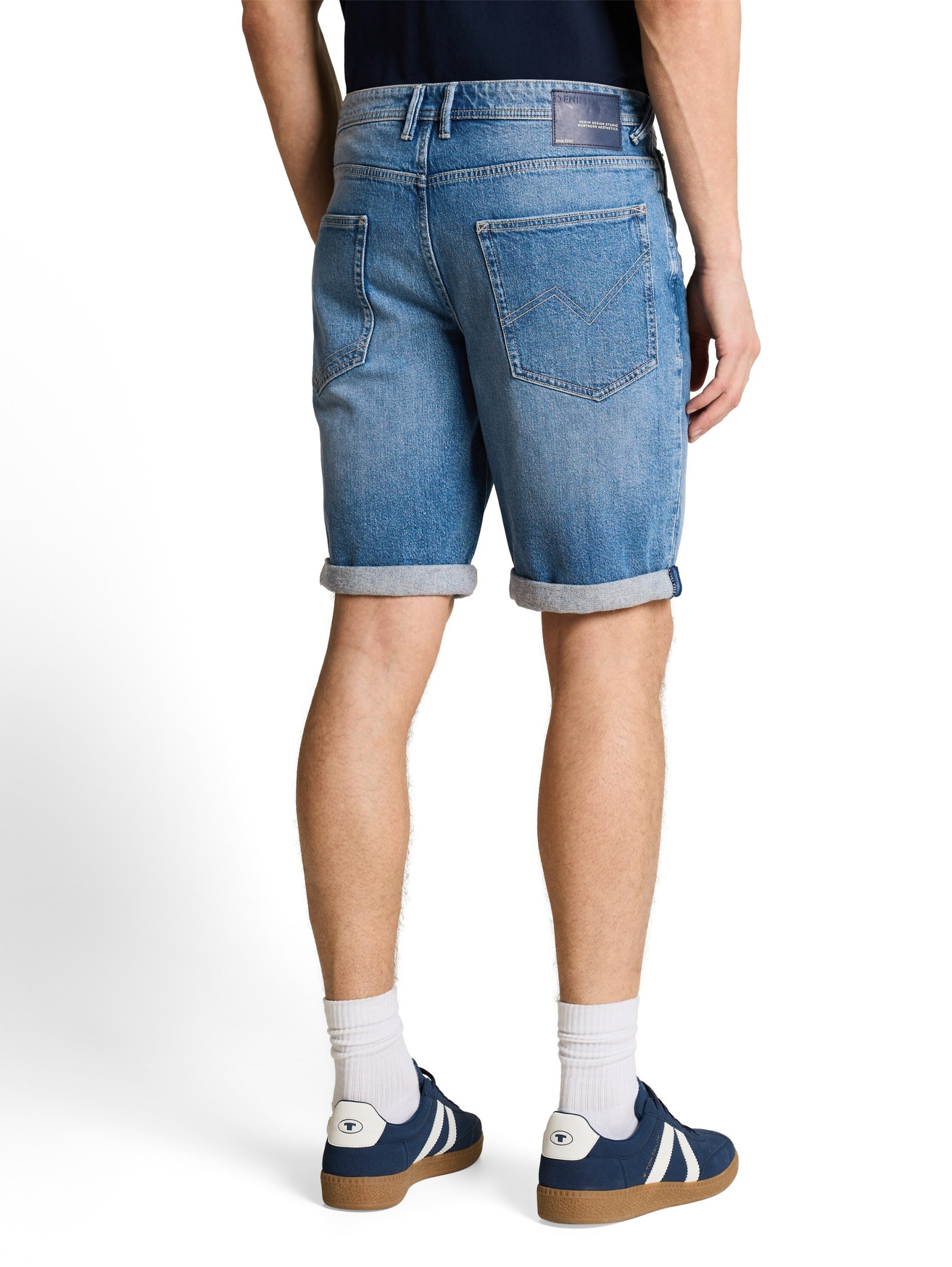 TTAEDAN STRAIGHT SHORTS, Used Mid Stone Blue Denim #4