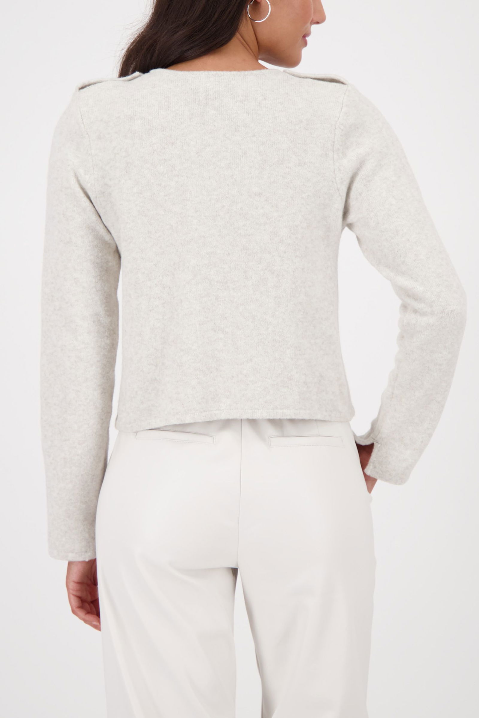 |  Strickjacke, pearl melange | 42 | mocca melange