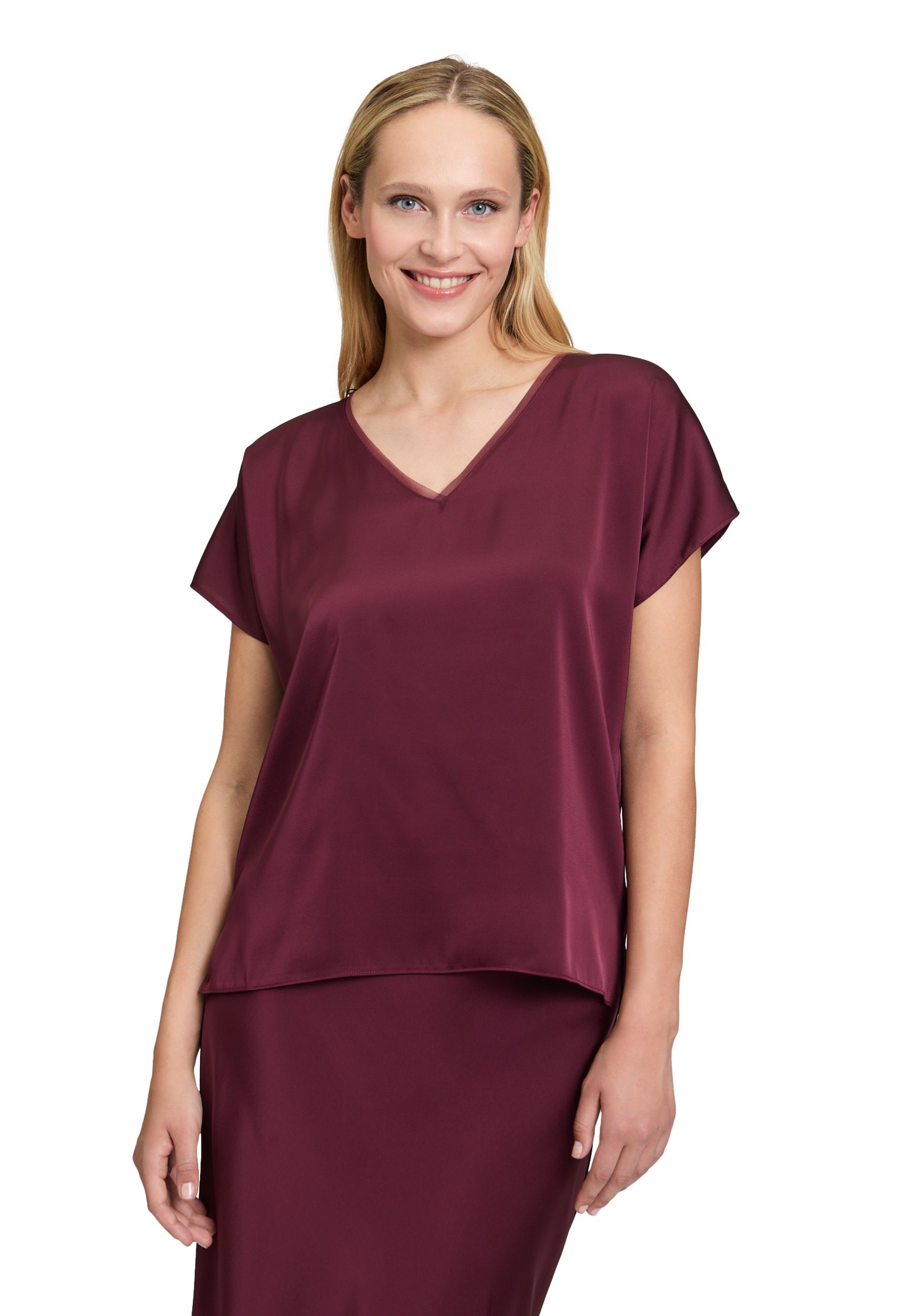 V by Vera Mont |  Satin-Bluse | 40 | peony blush
