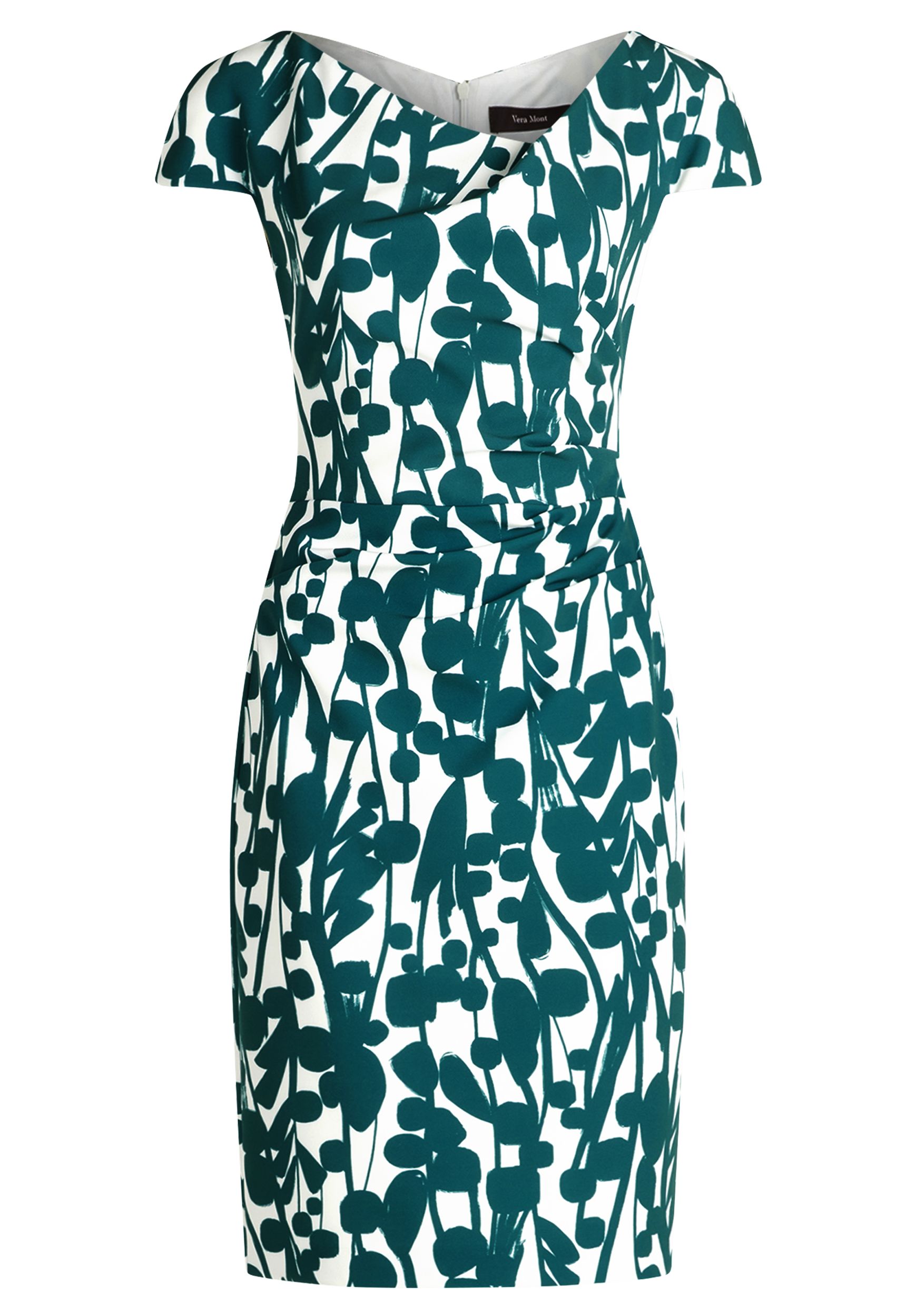 Vera Mont |  Vera Mont Kurzes Kleid  | 42 | cream/dark green