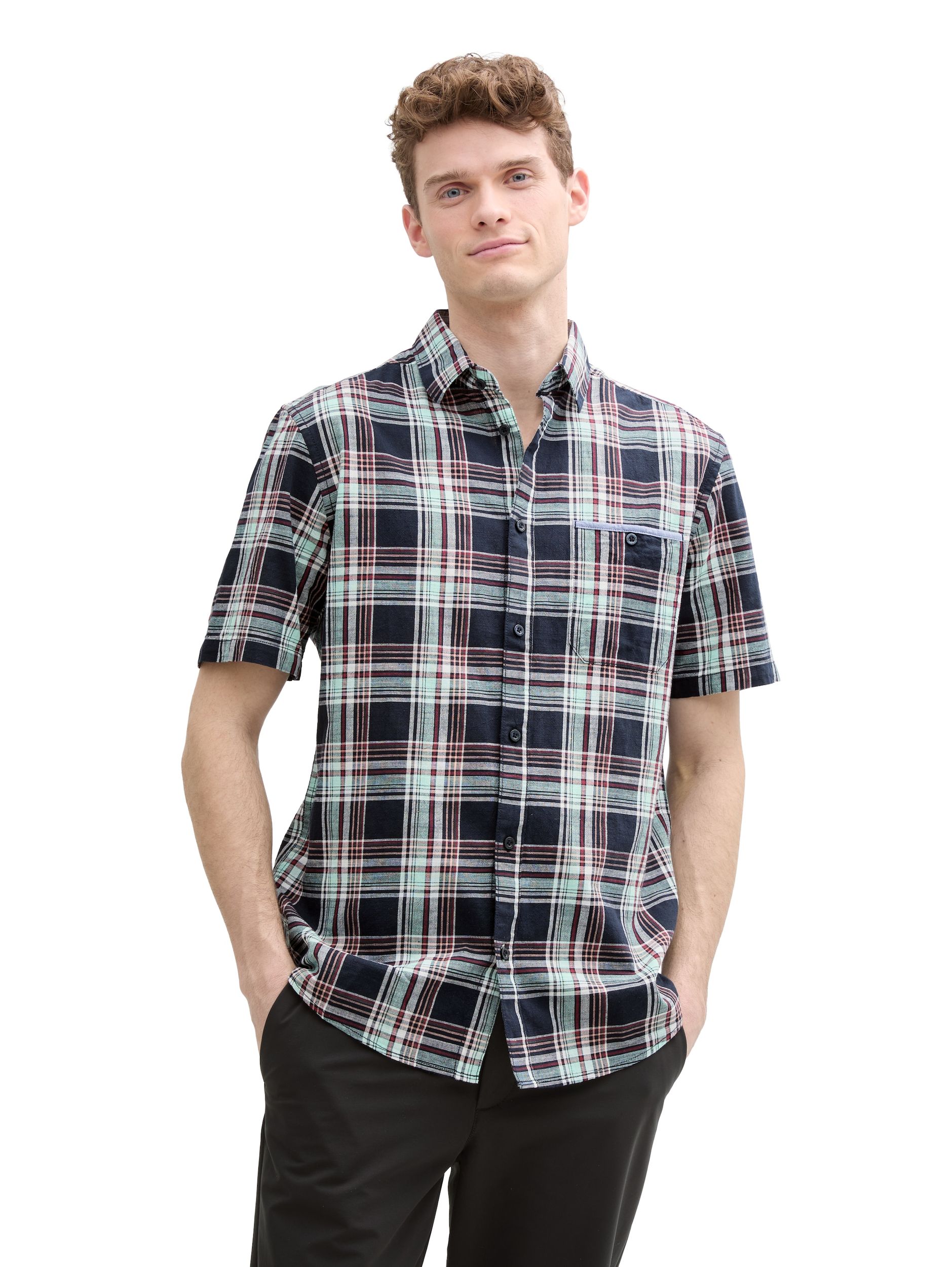 Tom Tailor |  Tom Tailor Hemd Slim Fit  | XL | blue multicol check