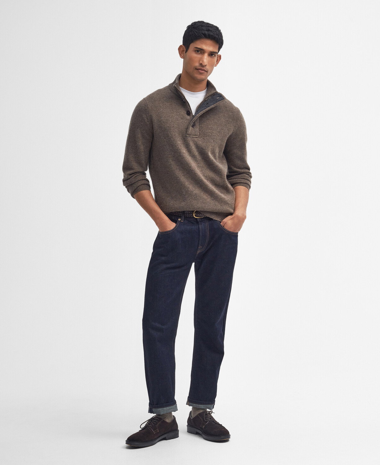 Barbour Patch Half Button Lambswool Pullover aus Lammwolle #2
