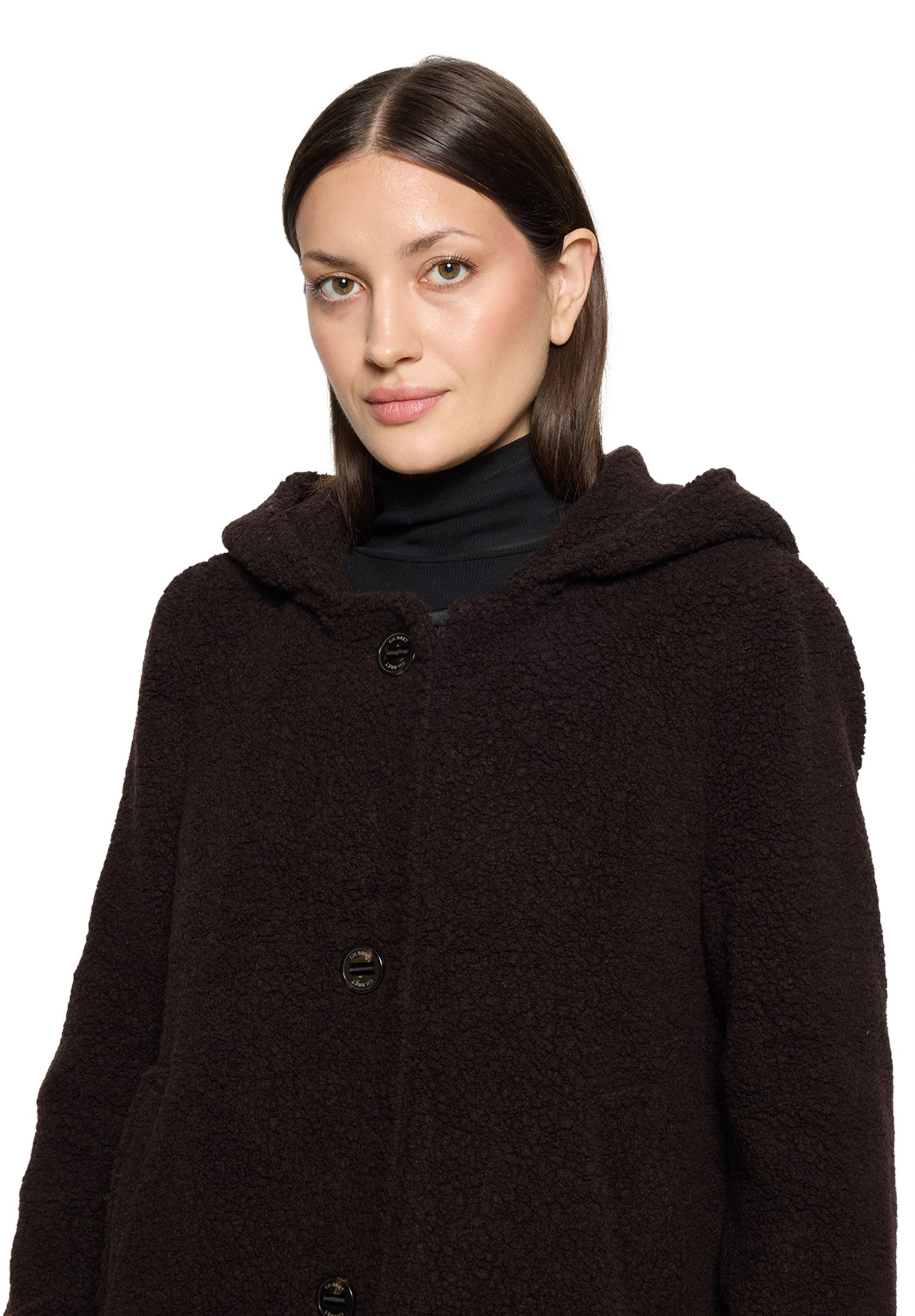 Jacke Wolle, Dark Brown Melange #9