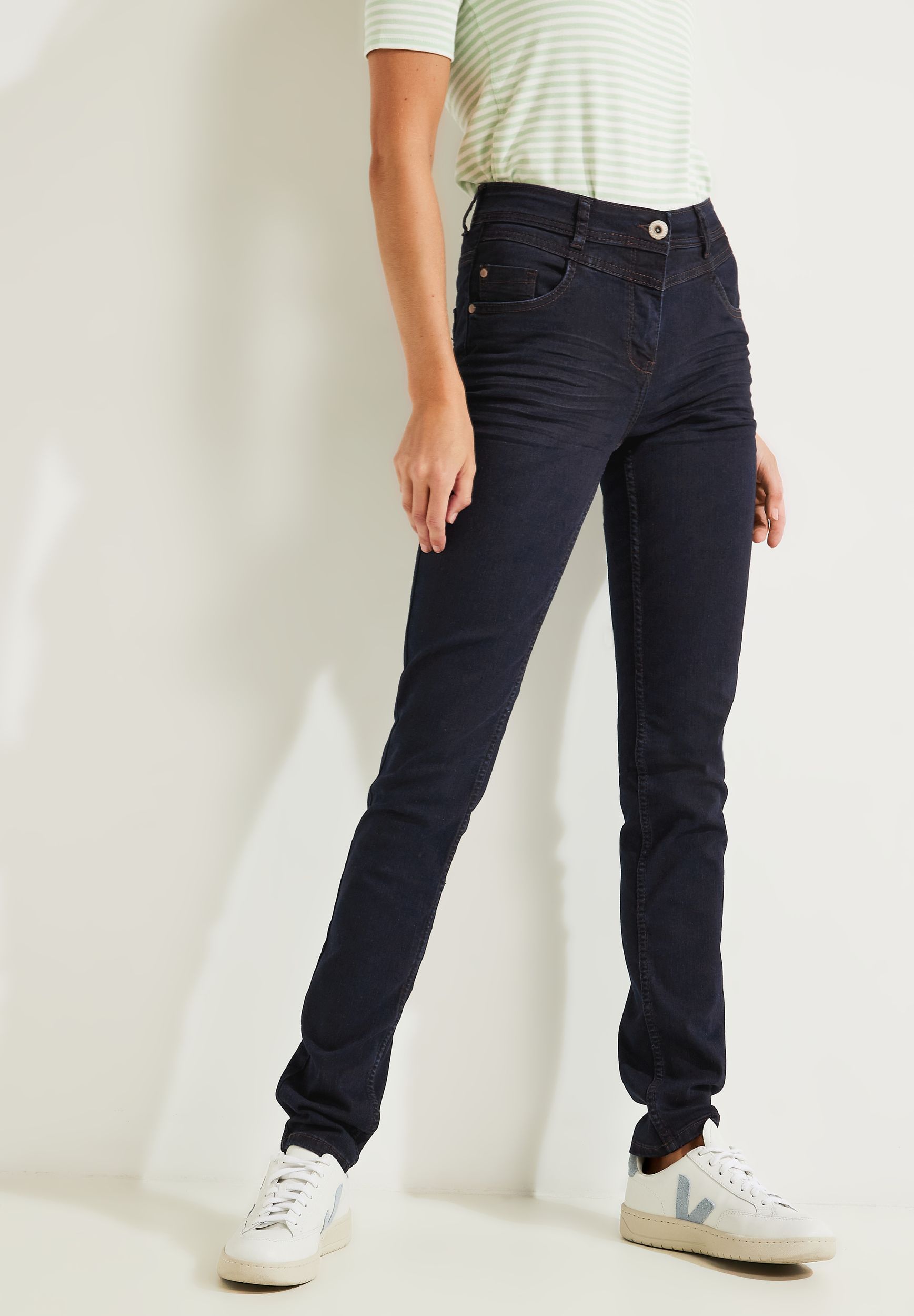 CECIL |  CECIL Slim Jeans  | 30/30 | blue black washed