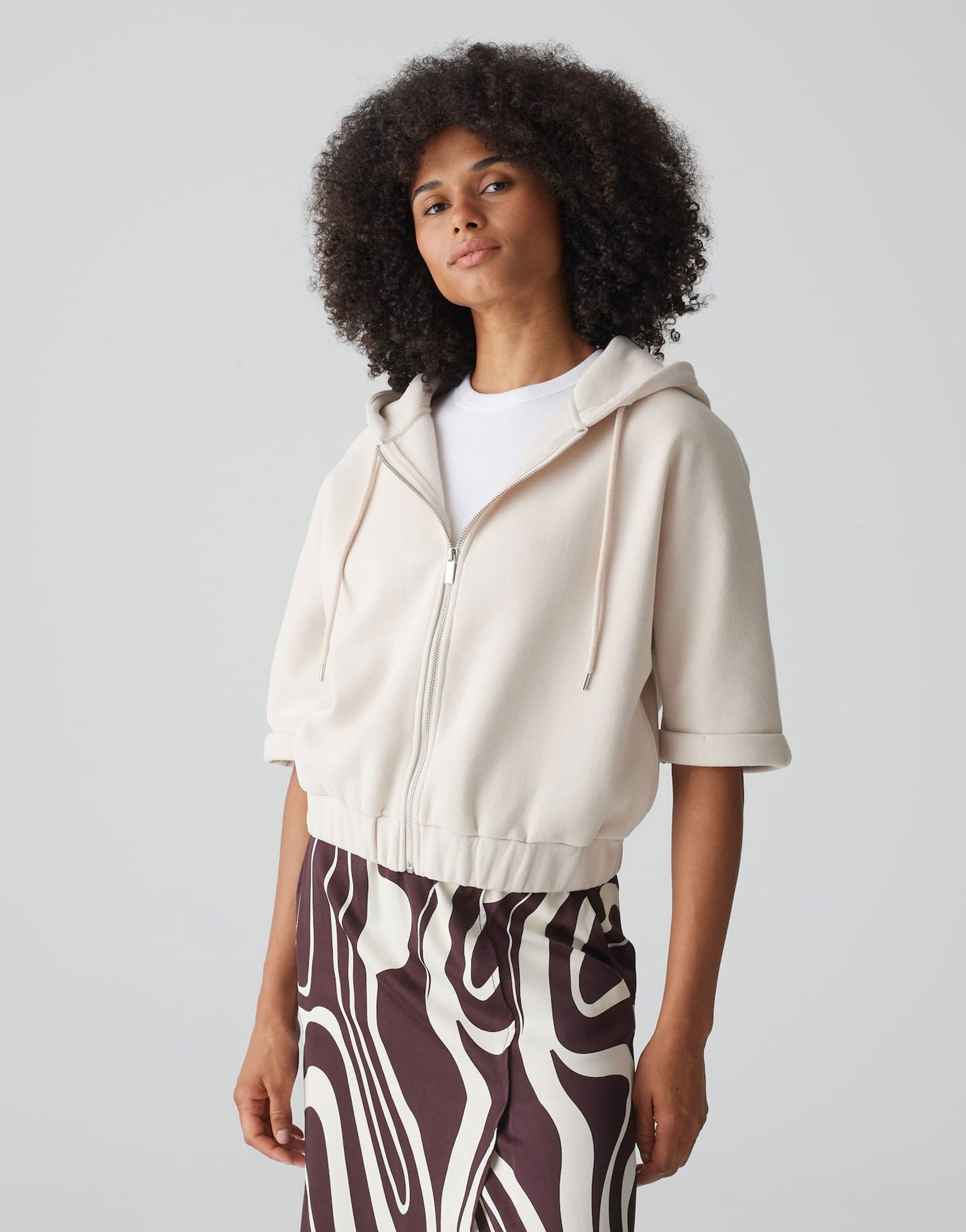 Opus |  Opus Sweatjacke "GADORA" | 36 | natural glaze