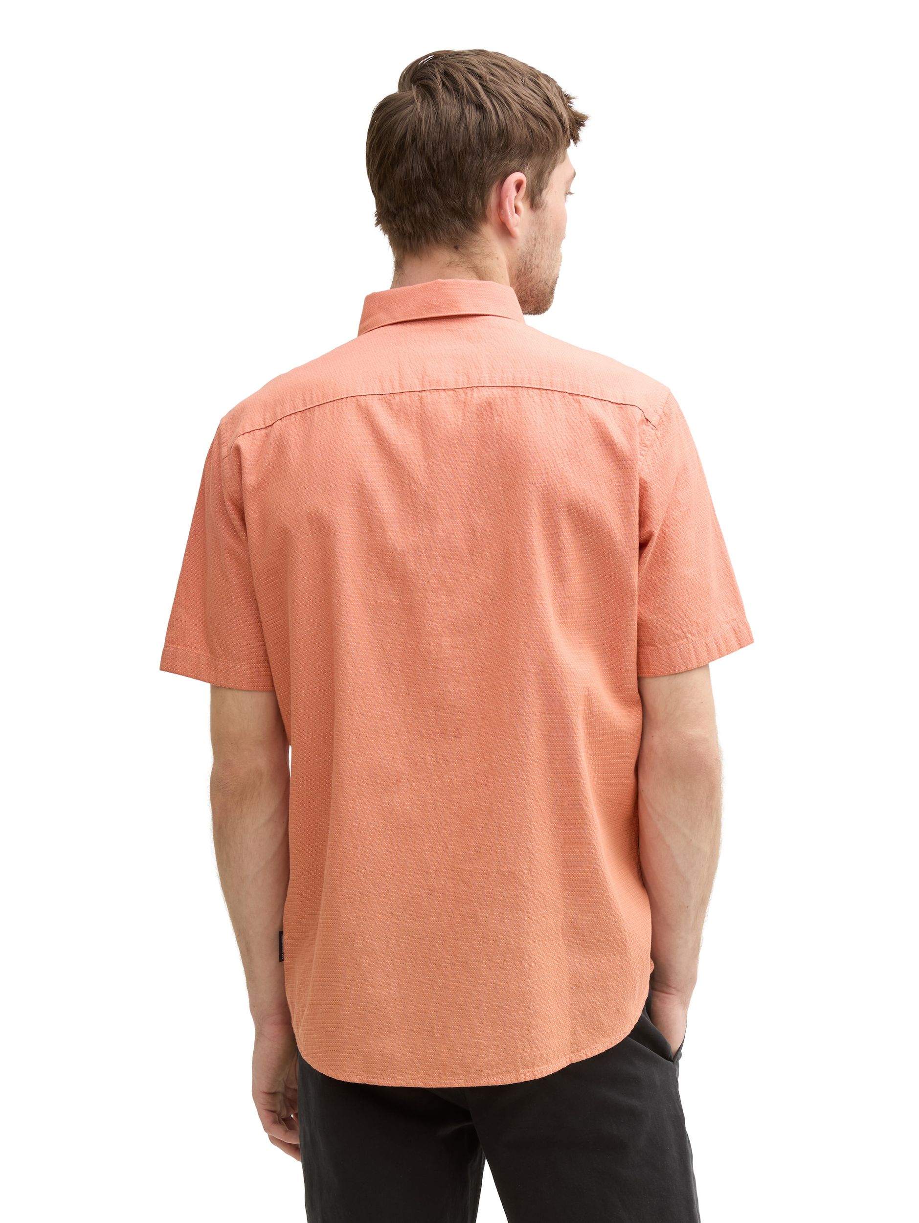 Tom Tailor |  Tom Tailor Hemd Slim Fit  | M | brick orange multicolor dot
