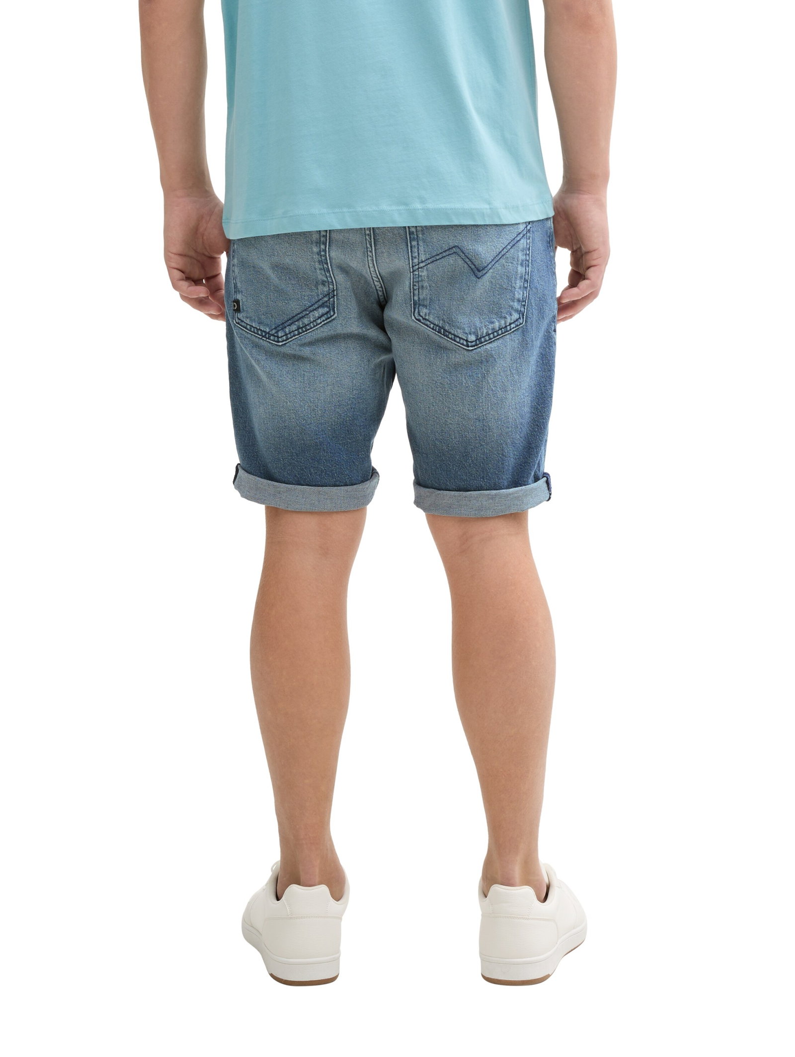 TTPIERS SLIM shorts, mid stone blue grey denim #4