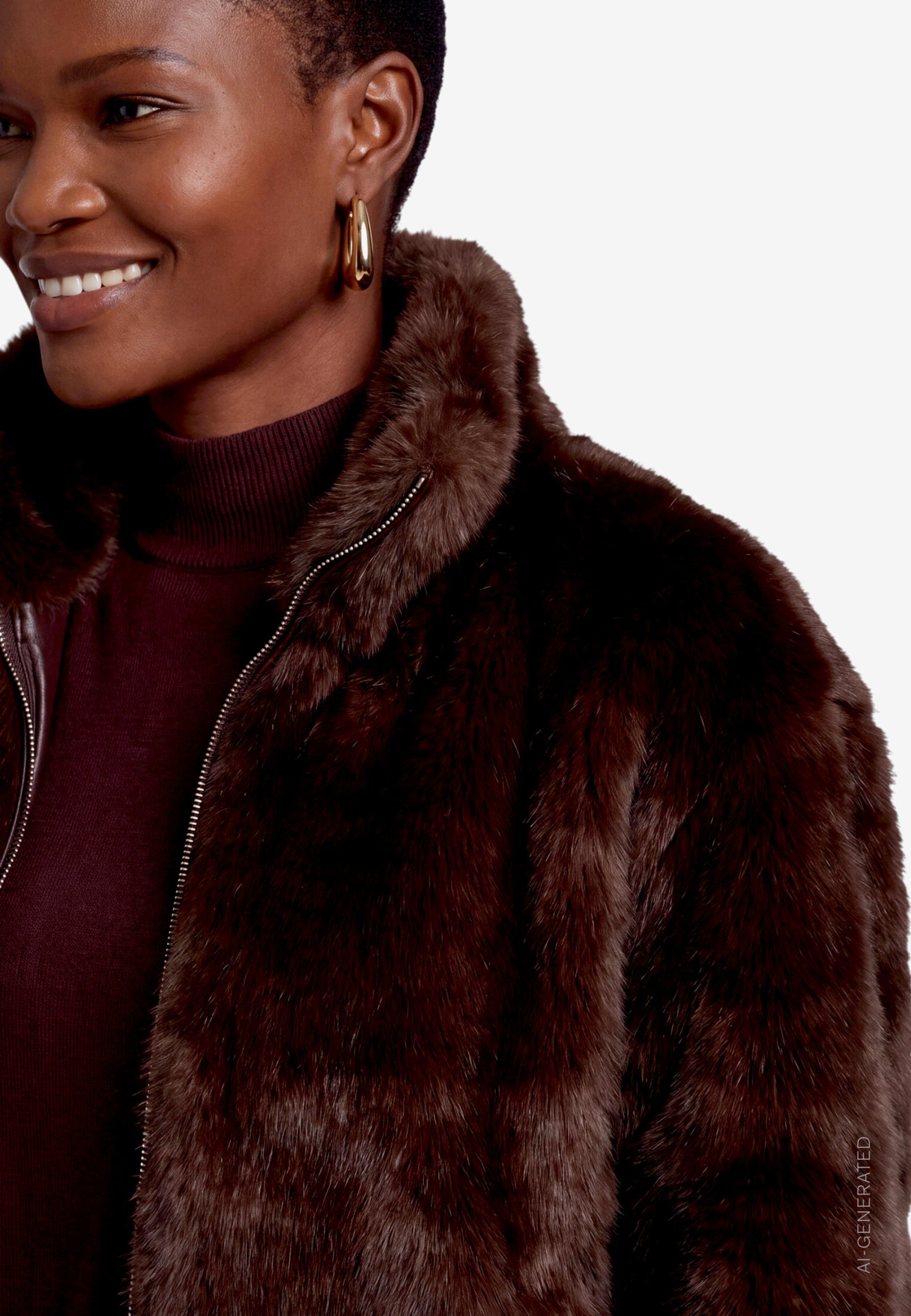 Jacke Plüsch, Mocca Brown #5