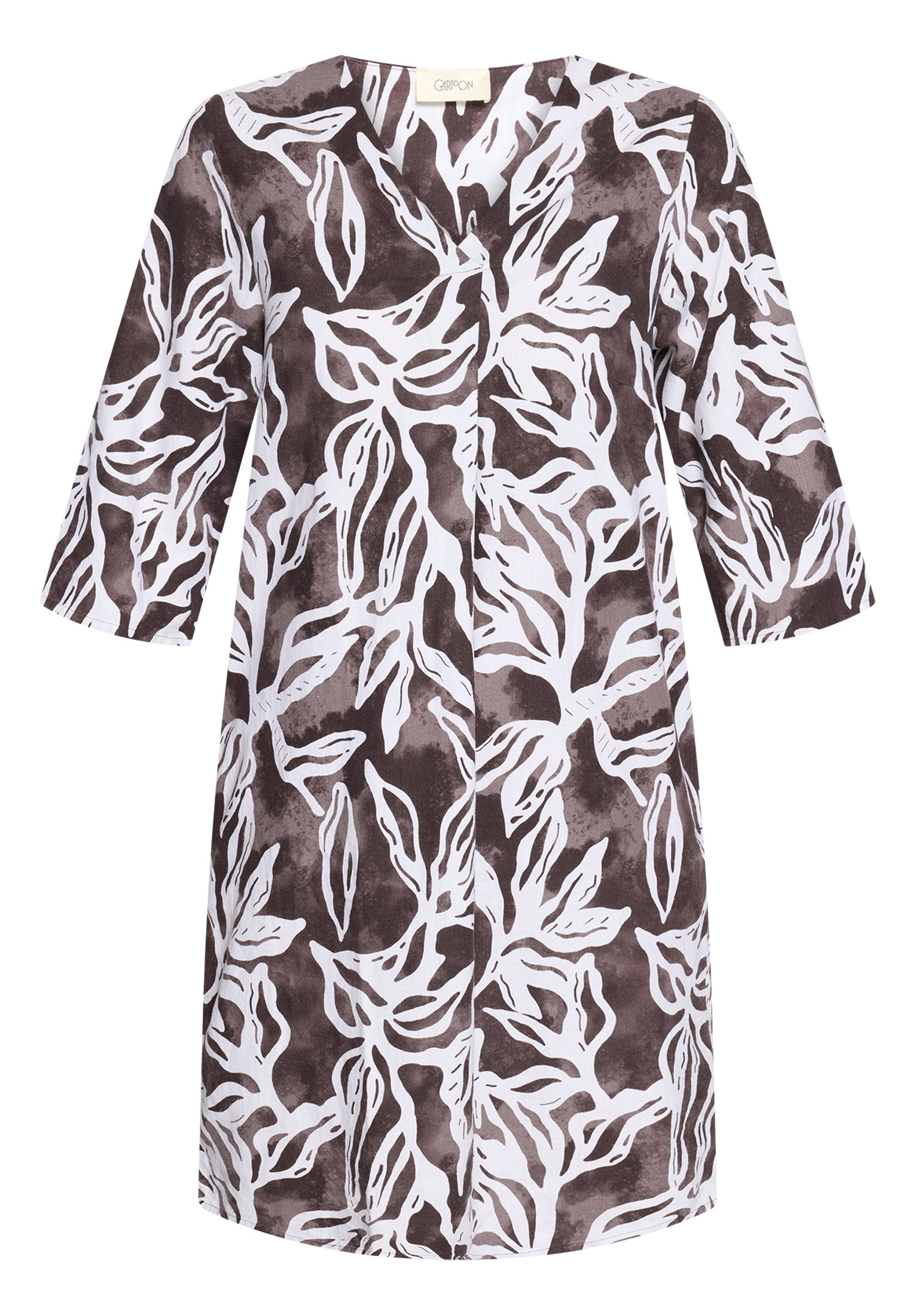 Kleid Kurz, Cream/Brown #1
