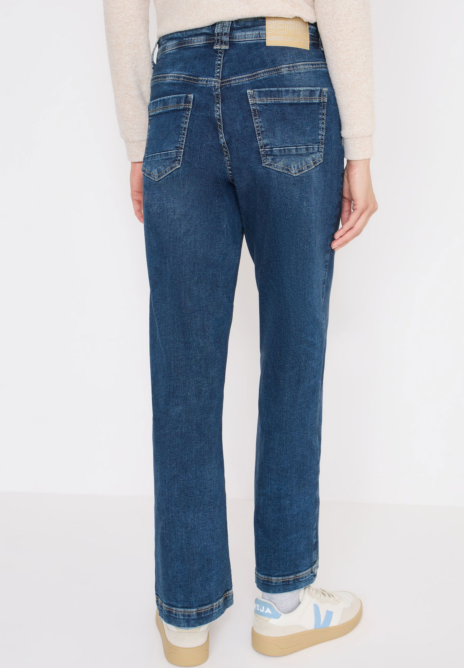 CECIL | CECIL Schmale Hose | 28/30 | mid blue used wash