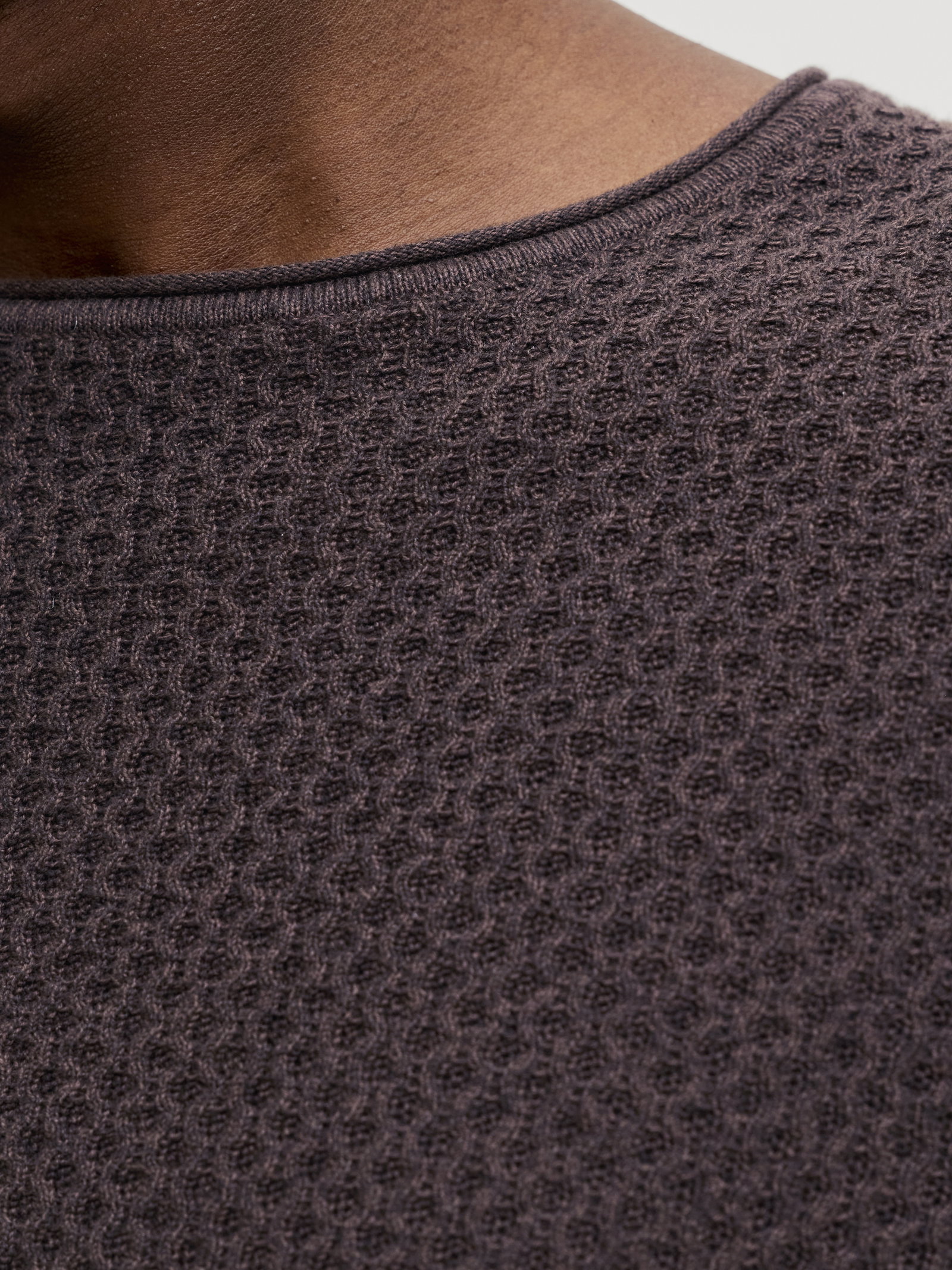 JPRBLUMASON KNIT CREW NECK SN, Choc #6