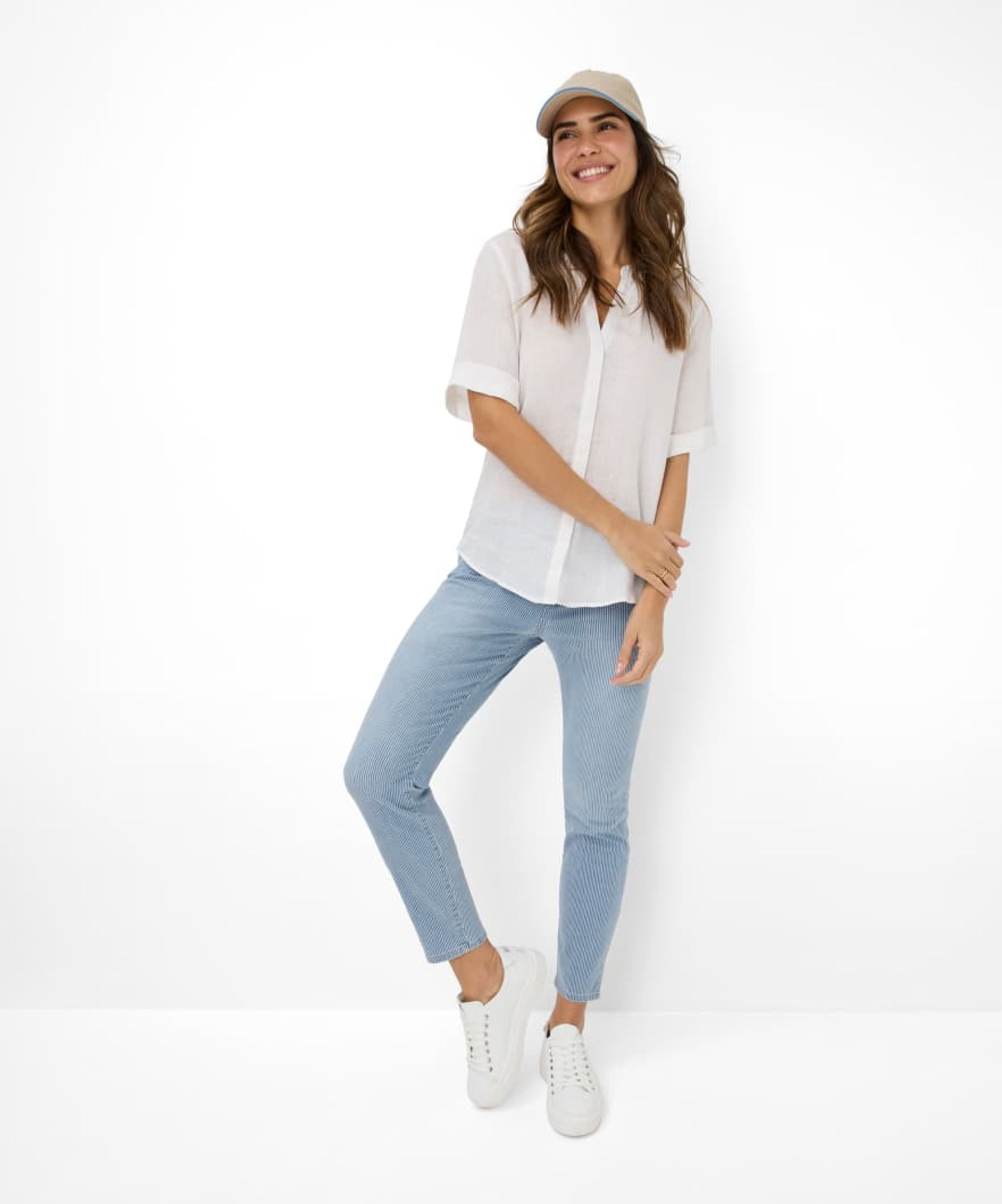 Brax |  Brax Bluse aus Leinen  | 44 | white