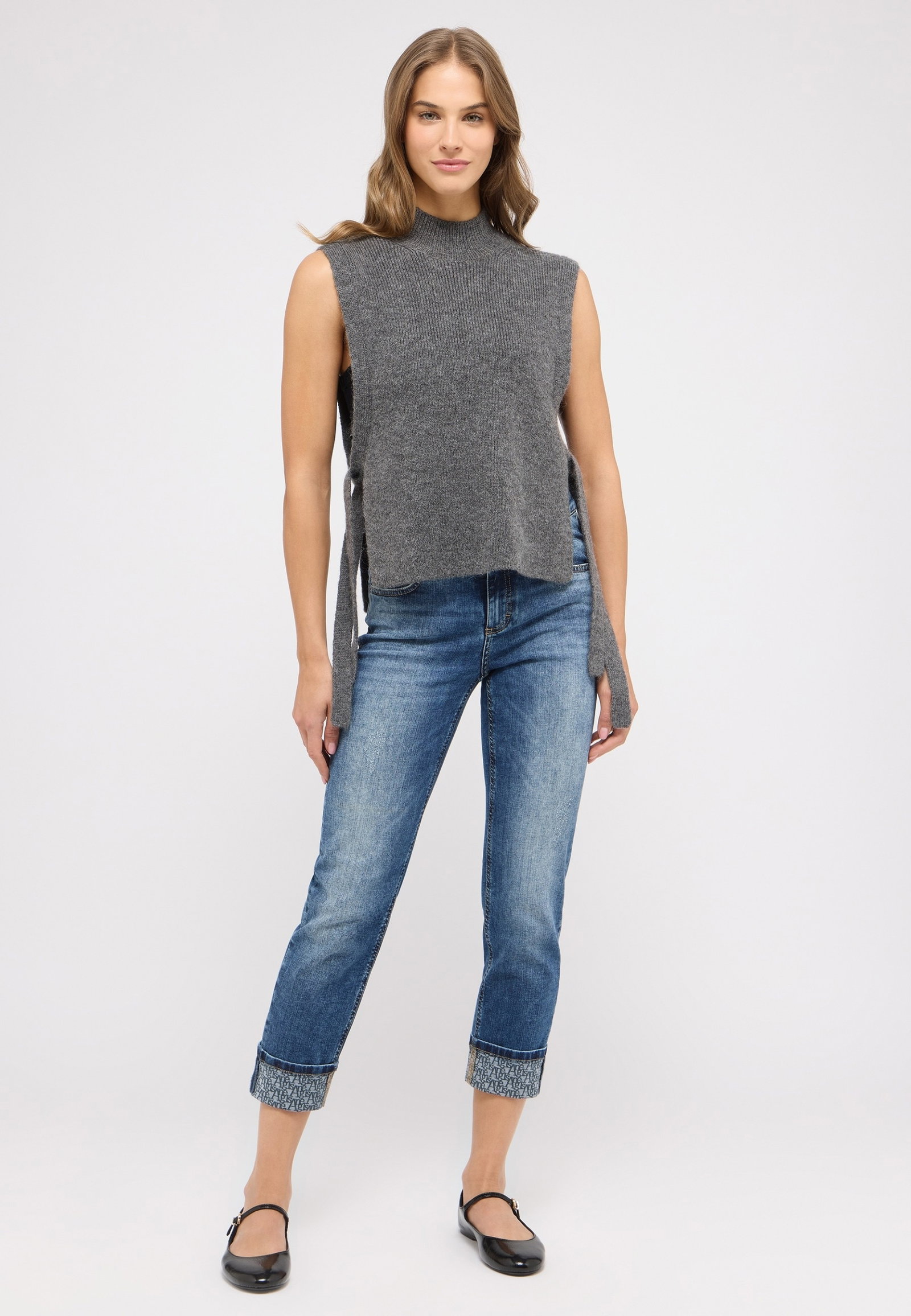 Angels Slim Jeans "Cici Crop Font" #4