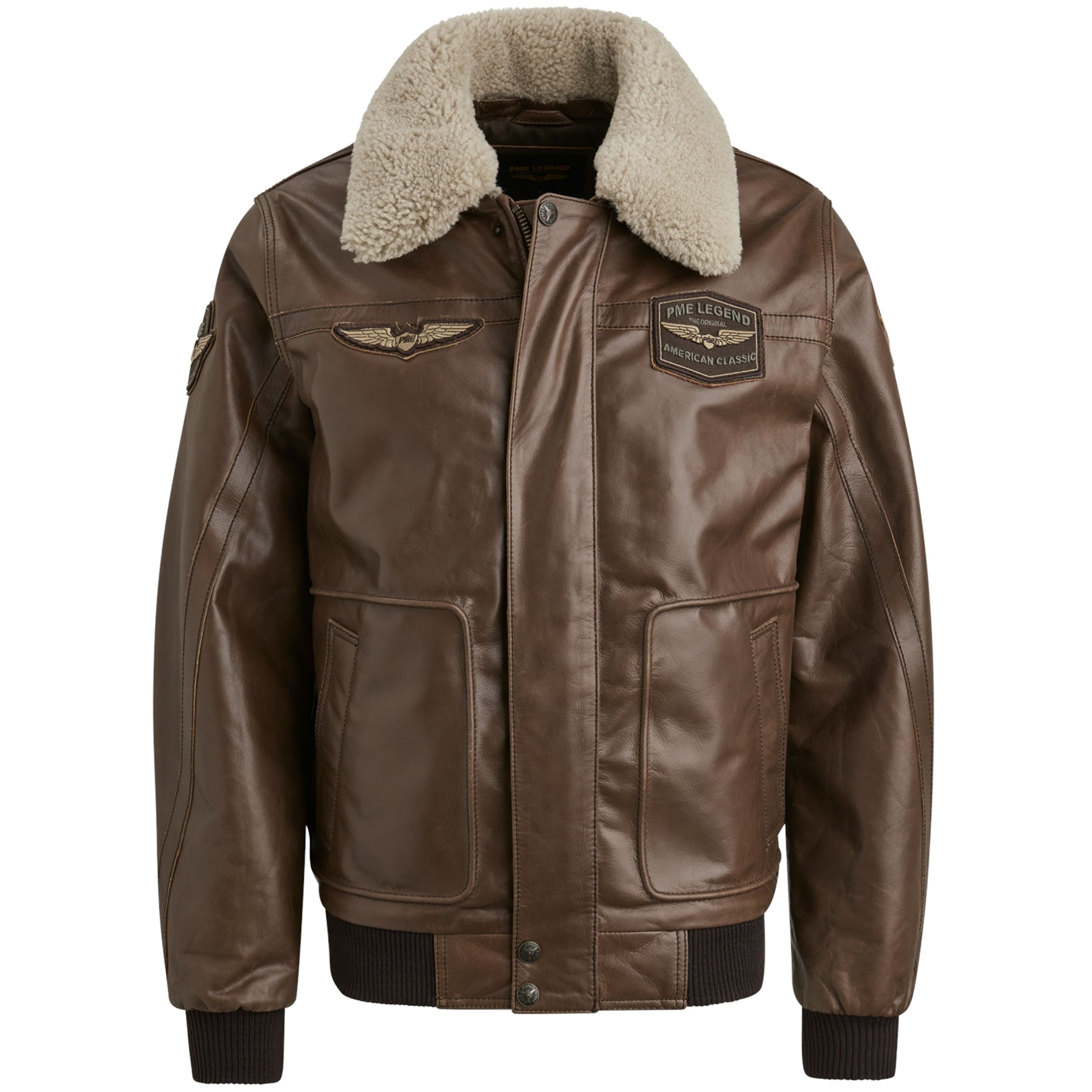 PME Legend |  PME Legend Lederjacke  | XXL | d.brown