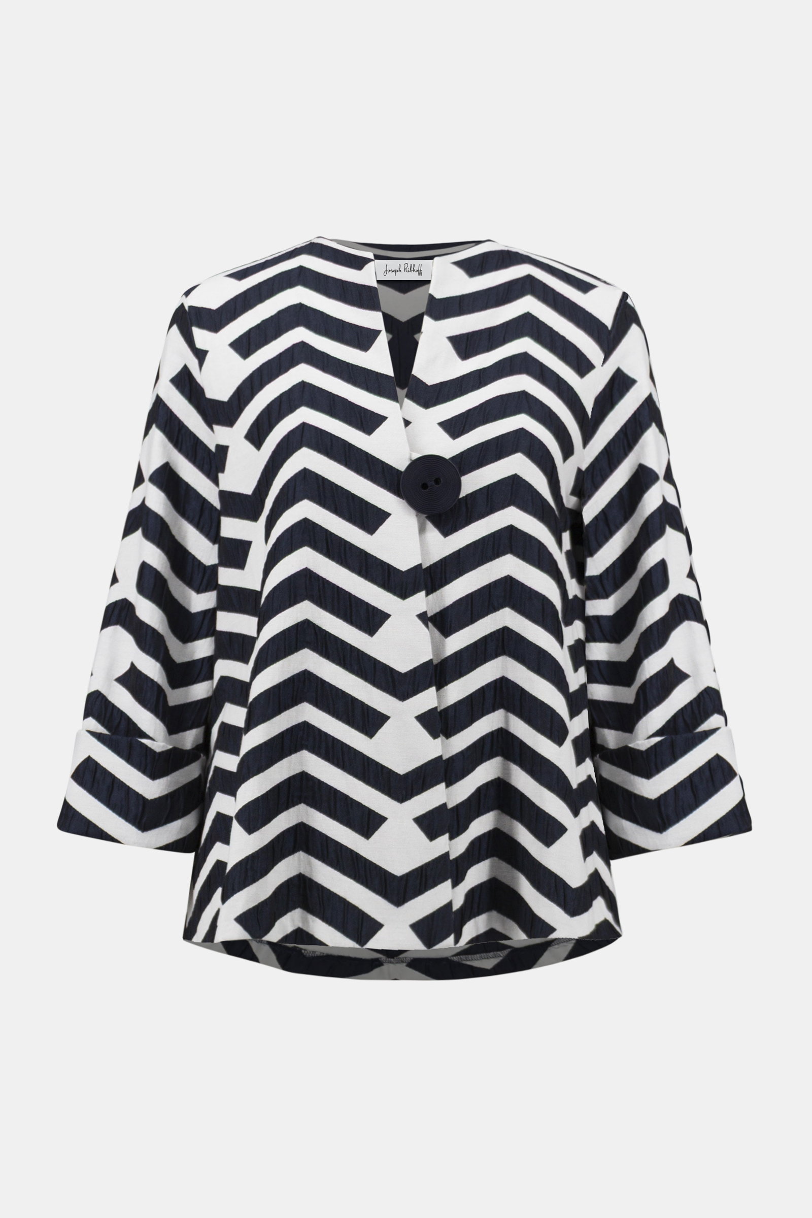 Joseph Ribkoff Trapez-Jacke aus Jacquard mit geometrischem Print #3