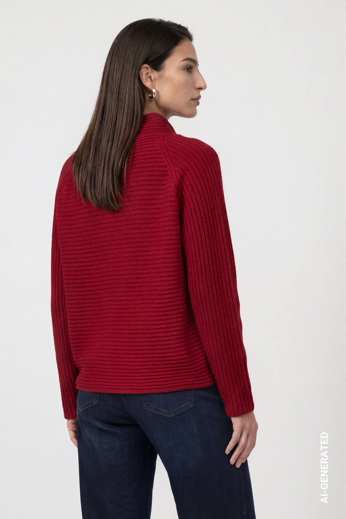 Pullover, red dahlia #4