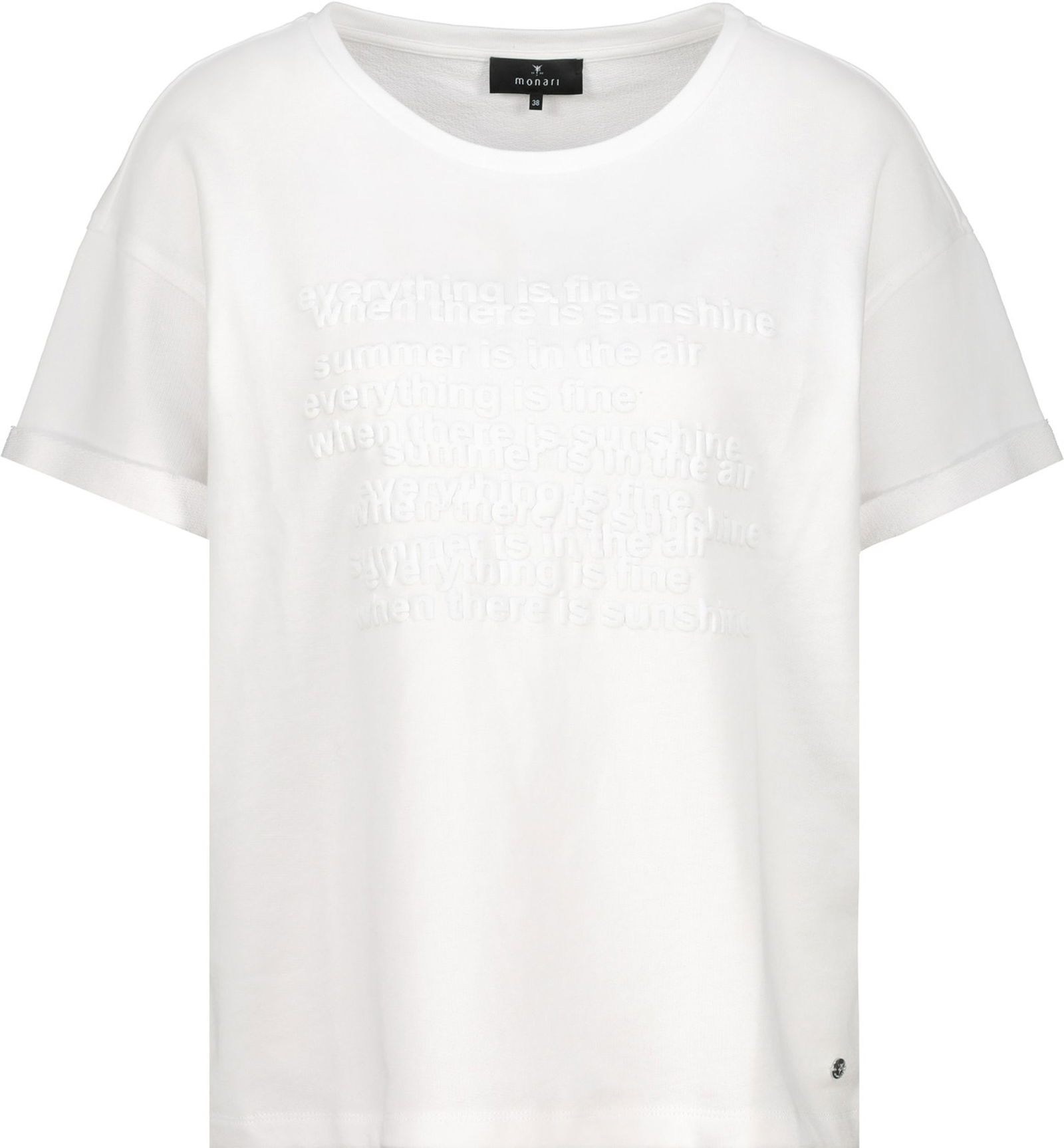 Monari | T-Shirt, cream | 42