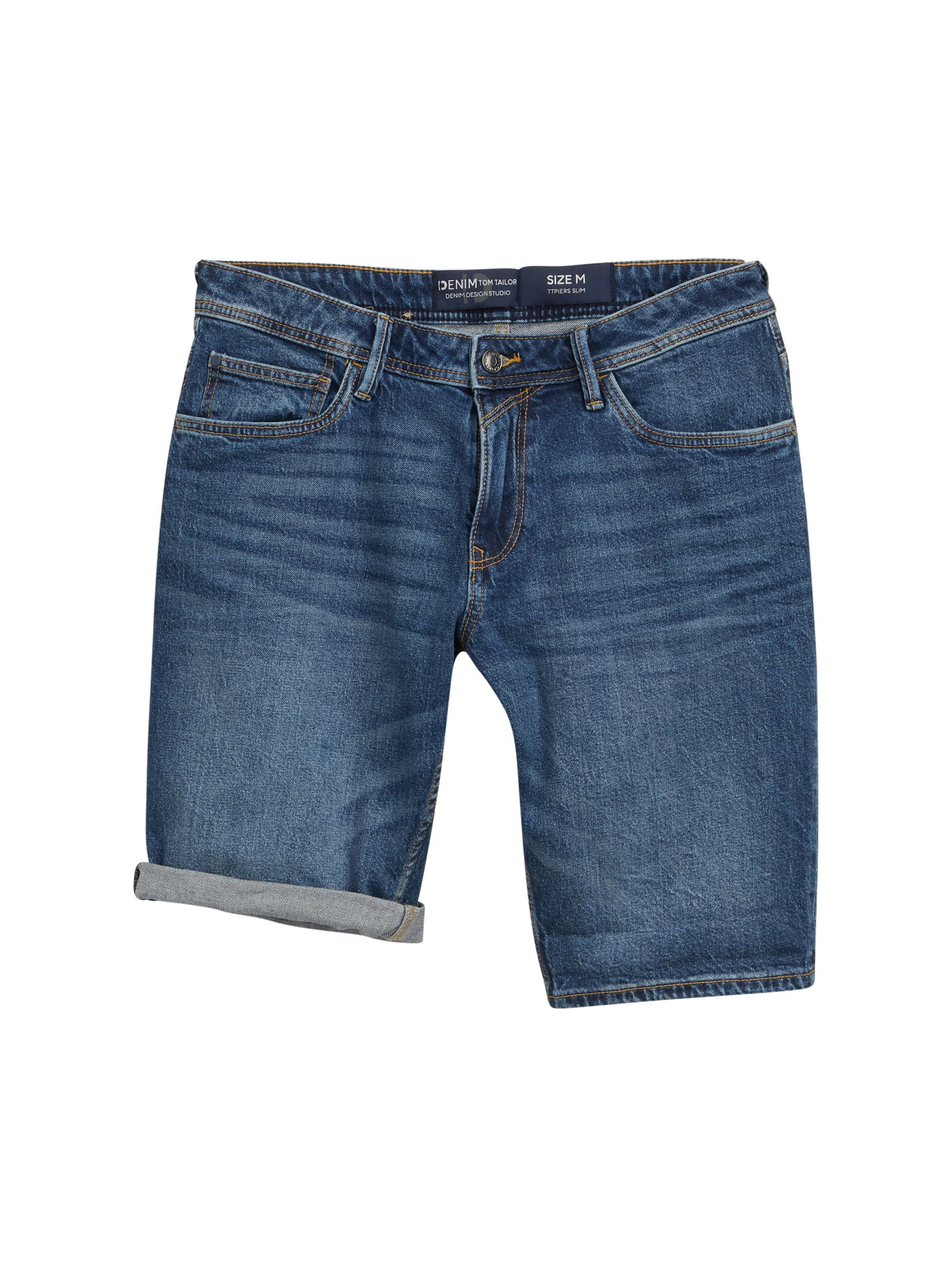 TTPIERS SLIM shorts, Used Dark Stone Blue Denim #1