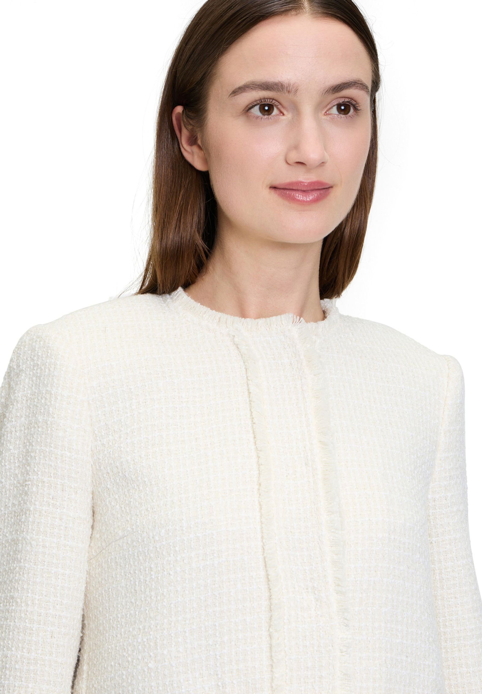  |  Blazerjacke Kurz 3/4 Arm, Nature Melange | 42 | nature melange