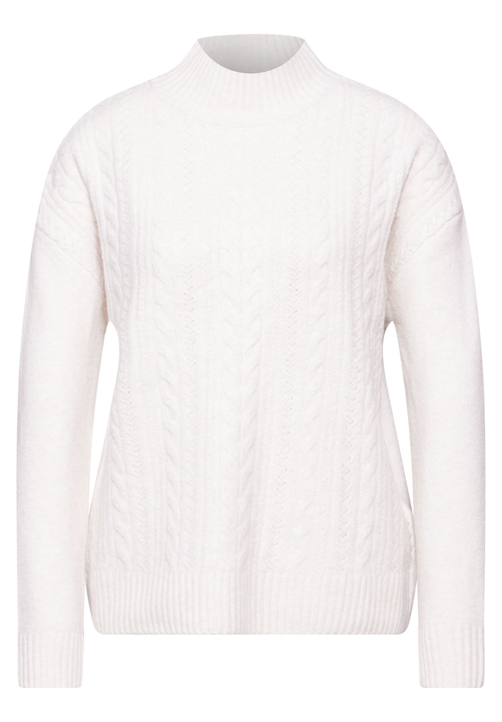  |  Pullover mit Strickmuster | 42 | cream white melange