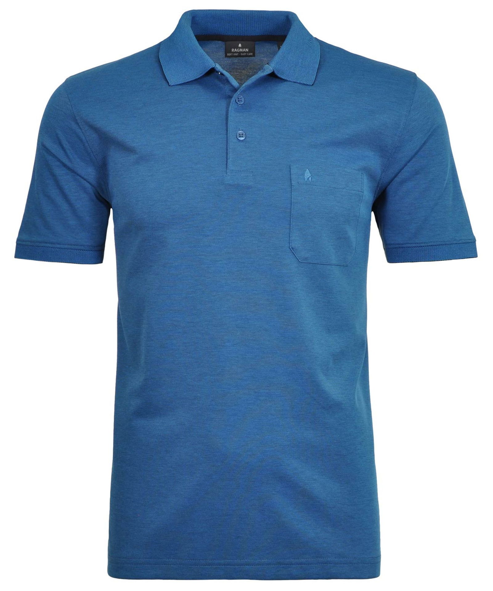 RAGMAN |  RAGMAN Poloshirt  | 3XL | blau-melange