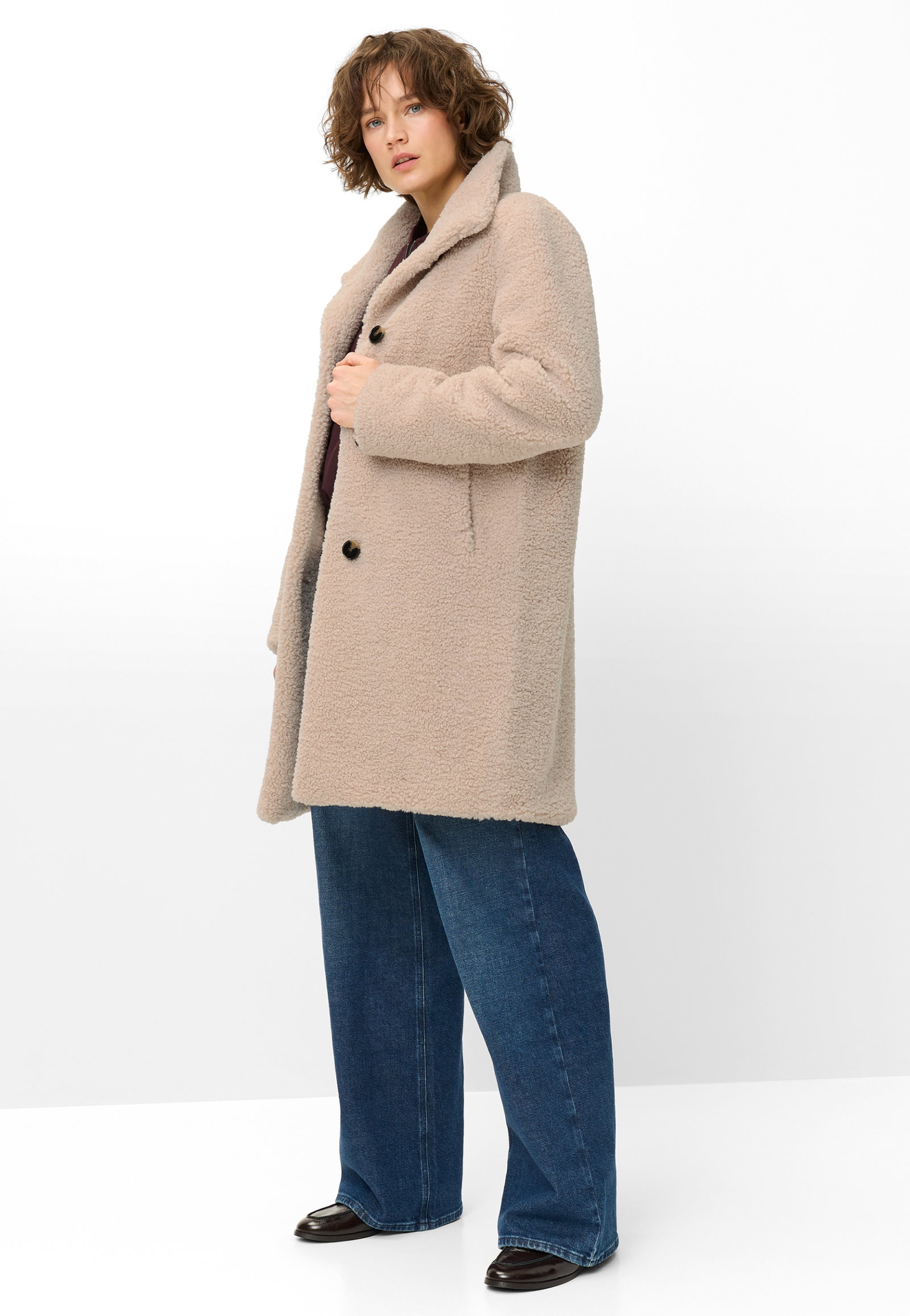 JACKE WEBPELZ, BEIGE/KITT #3
