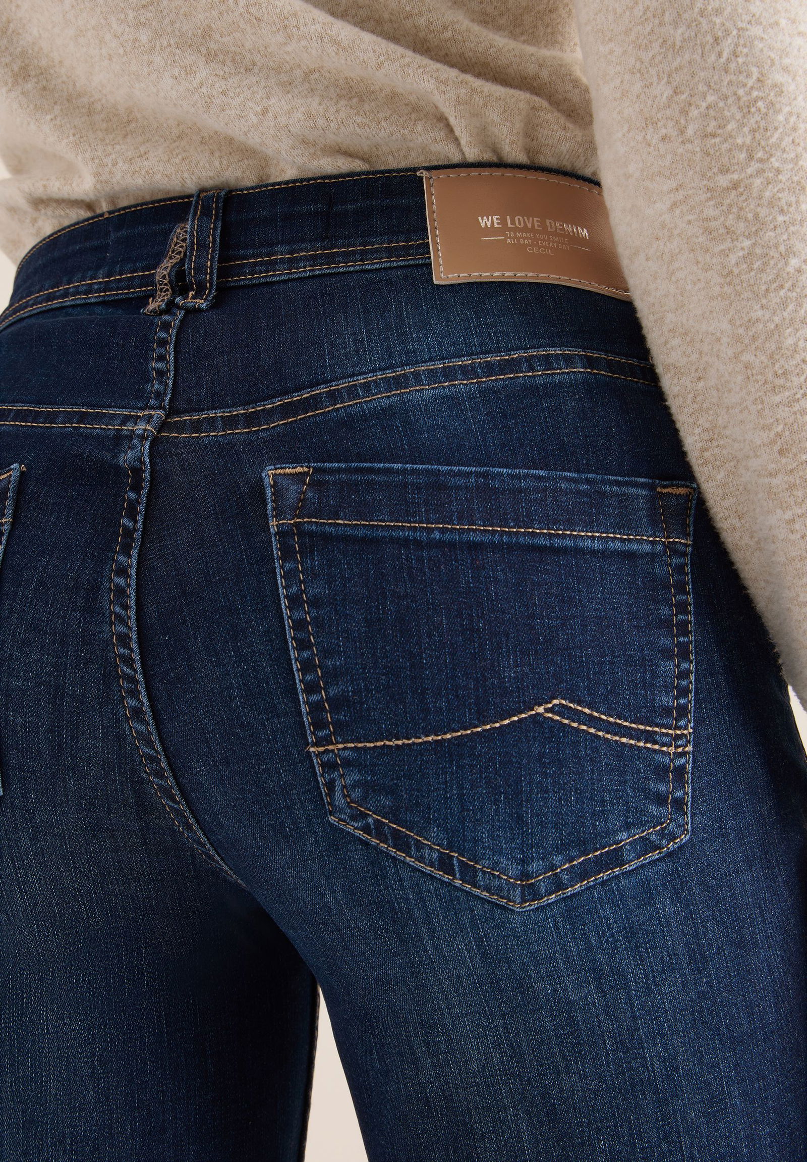 CECIL | CECIL Schmale Hose | 27/30 | dark blue wash