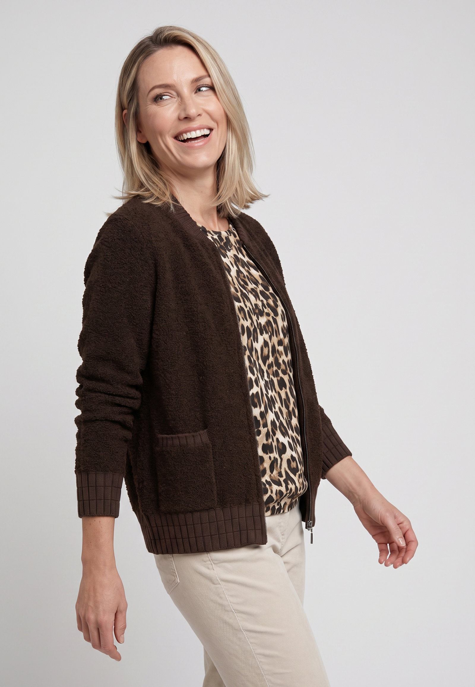 Cardigan Long Sleeves, Coffee Bean #4
