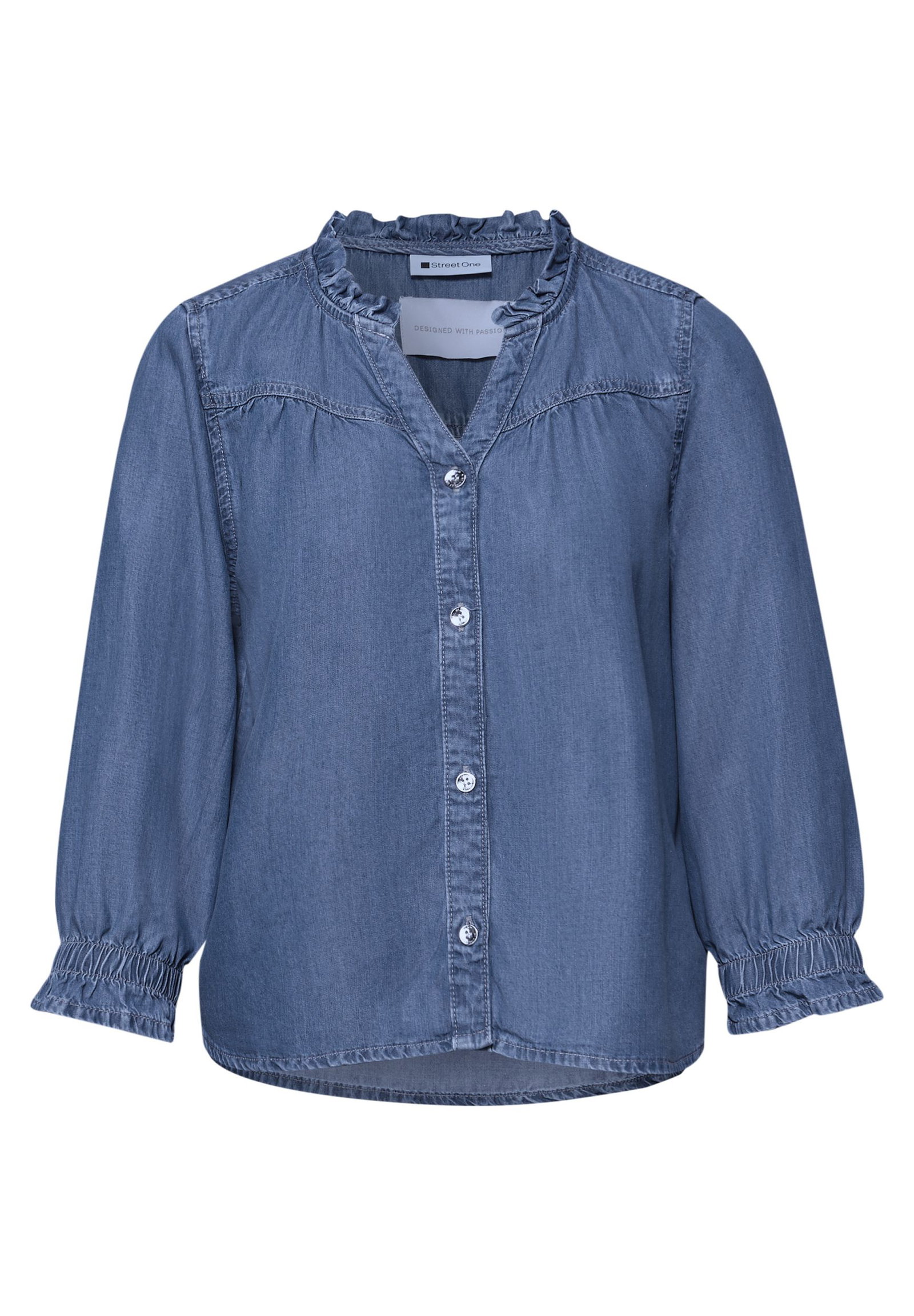 651b27178bd15cf39a80e18601ba6a69 Street One | 3/4-Arm Bluse mit Rüschendetails | 36 | 4565_17891