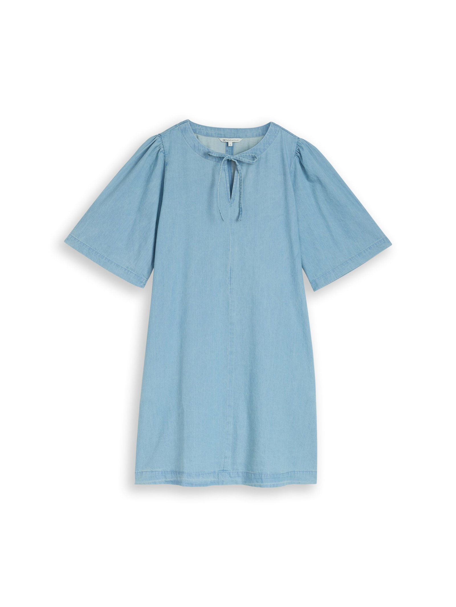 denim mini dress, Clean Light Stone Blue Denim #1