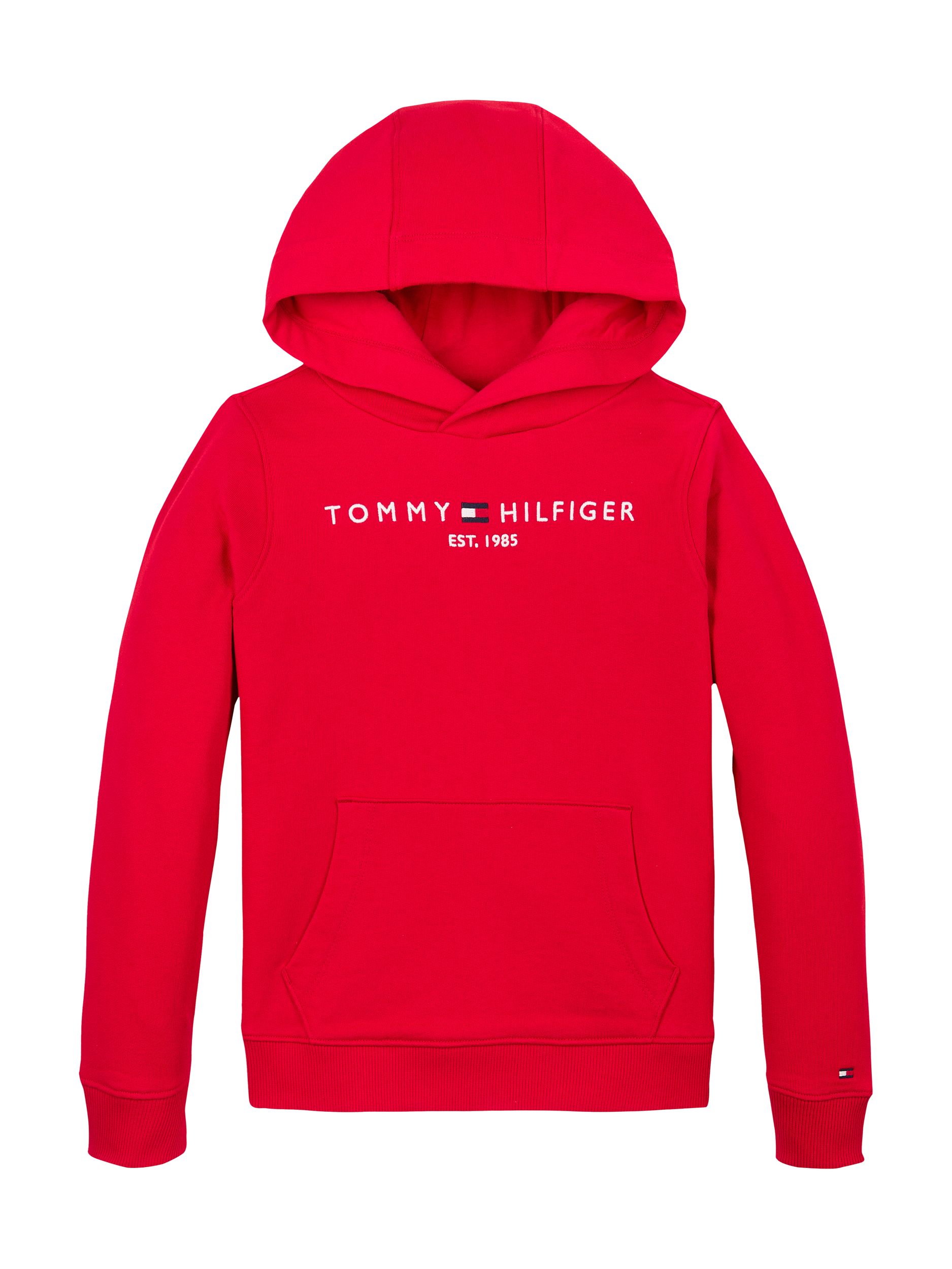 Tommy Hilfiger |  U CORP LOGO ESS HOODIE | 140 | primary red