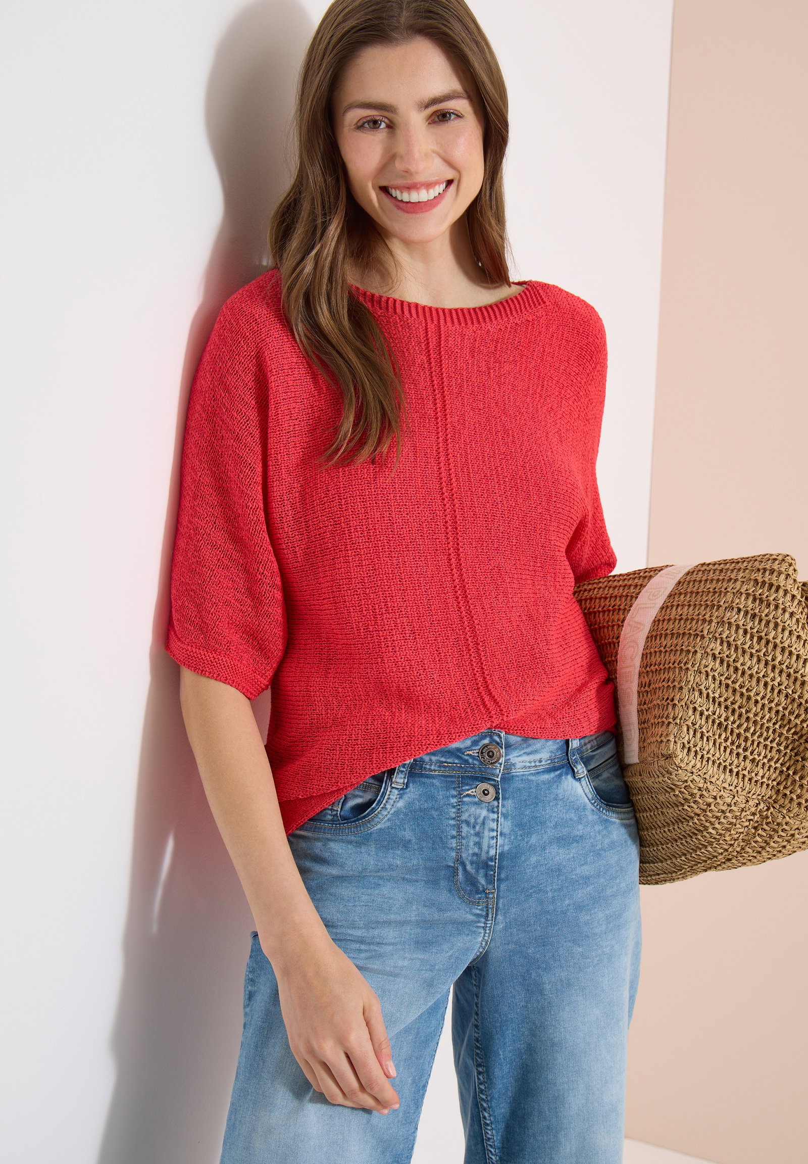 Tapeyarn Dolman, coral #3