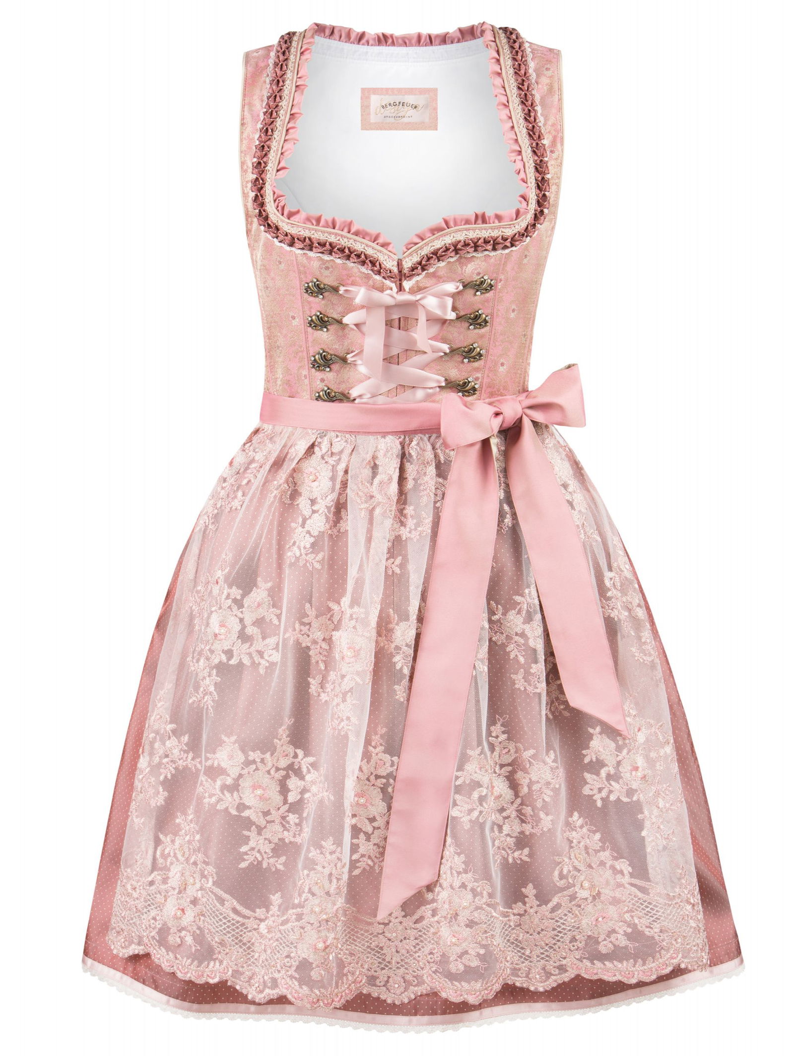 Stockerpoint | Stockerpoint Bergfeuer Dirndl Mididirndl Sylvie 60cm | 48 | rosa