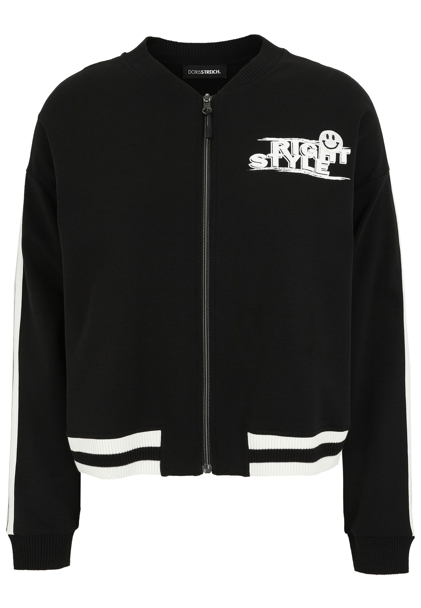 12769deead3bc7a71035f4560edbbf78 Doris Streich | Doris Streich Sweatjacke | 50 | schwarz-weiß