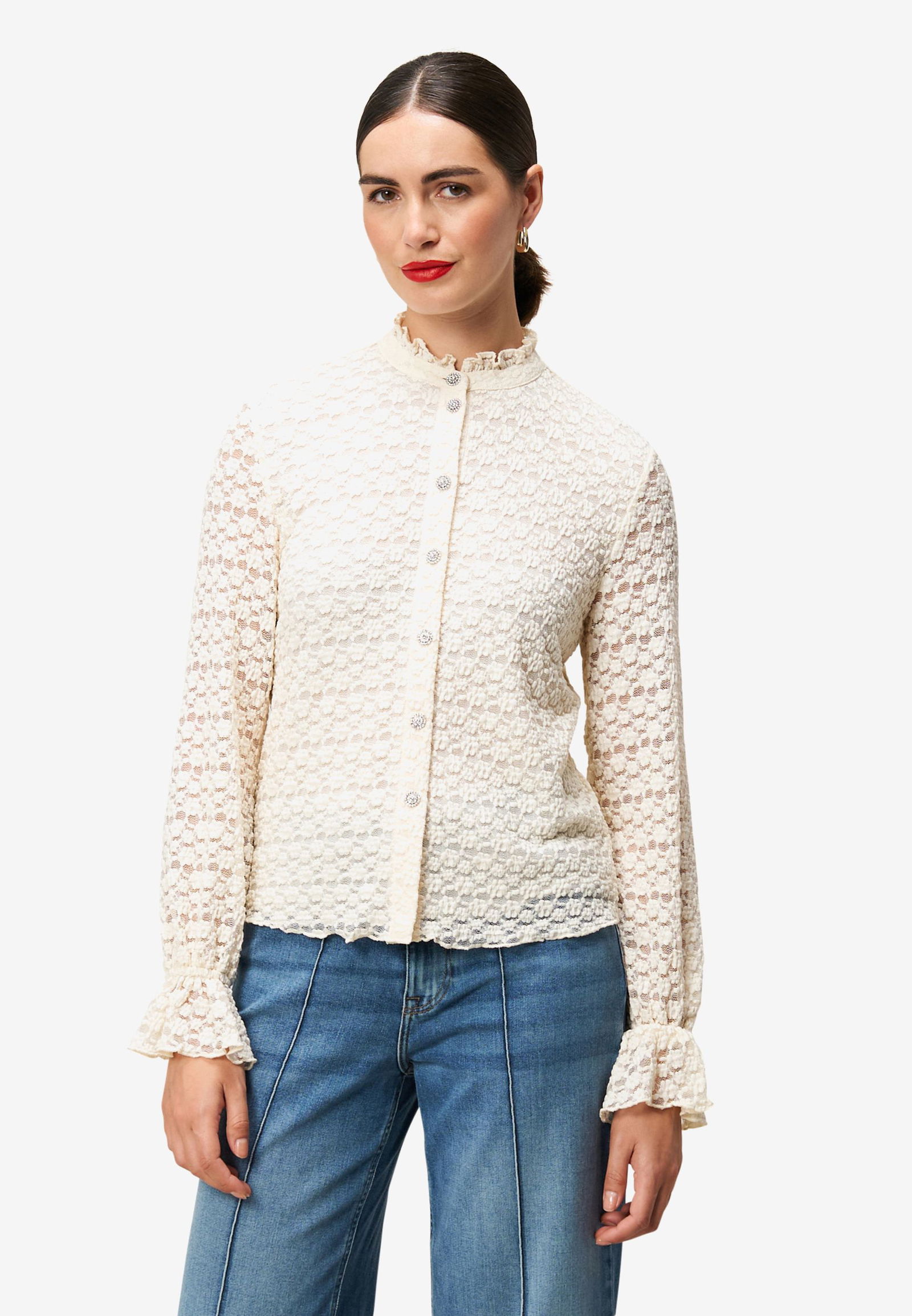 Zero |  Zero Druckbluse  | 36 | eggnog