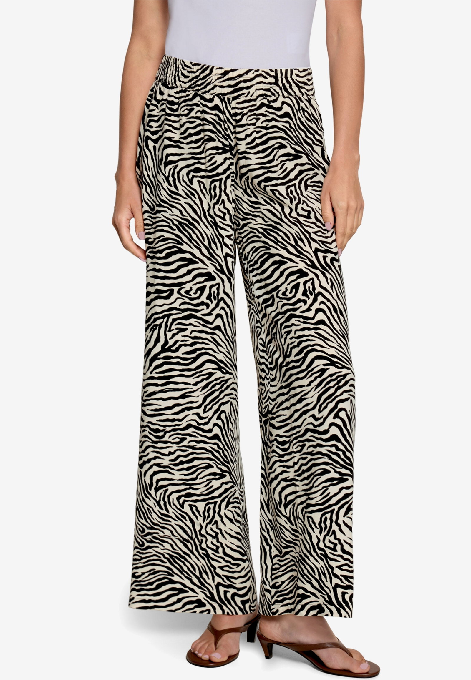 Hose Casual 7/8 Länge, Cream/Black #2