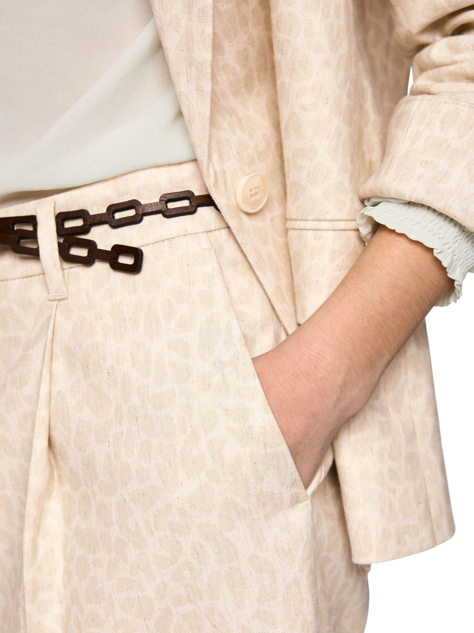 Marc Cain Collections |  Marc Cain Collections Schmale Hose  | 44 | bright ecru