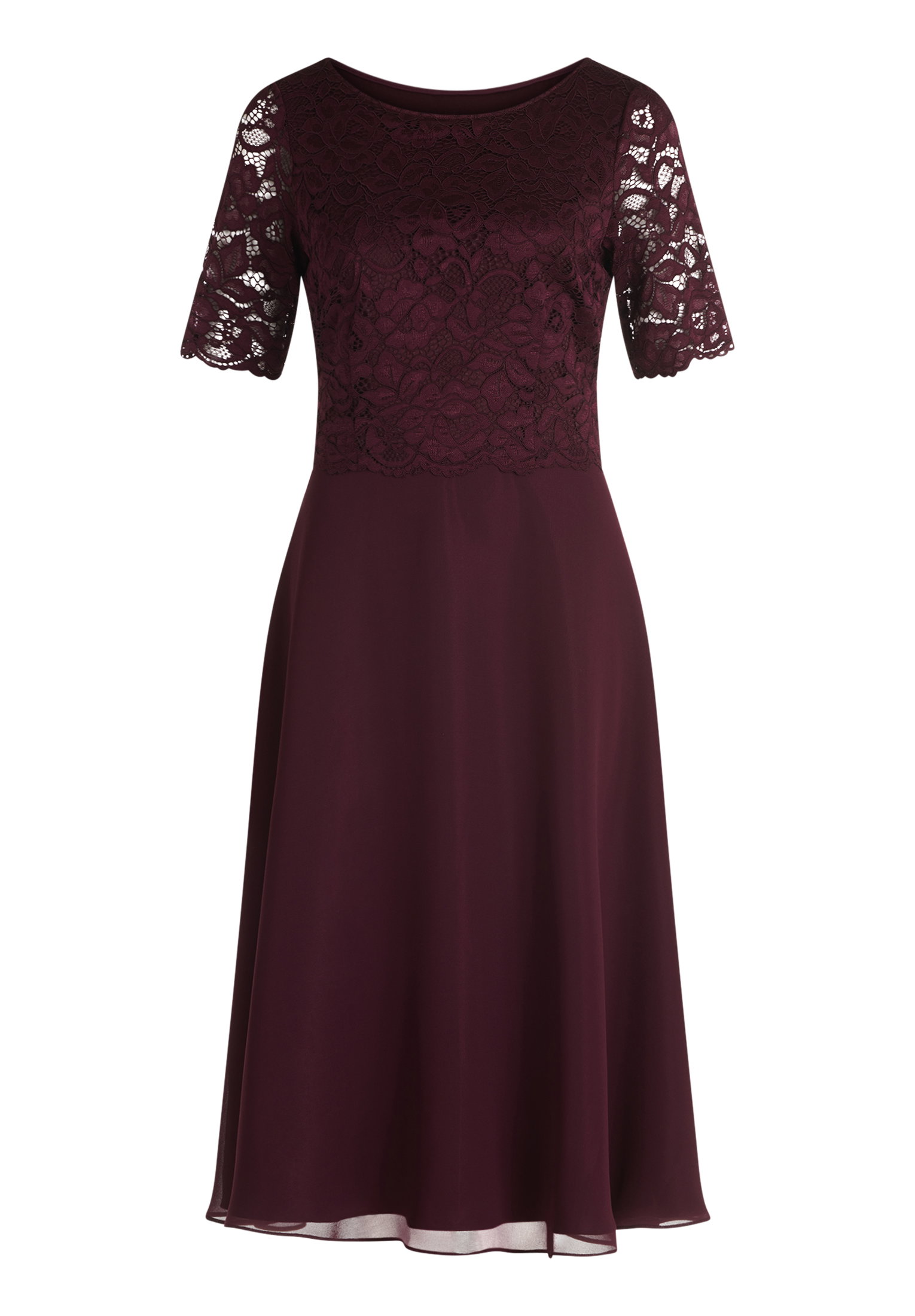 Kleid Kurz 1/2 Arm, Strong Aubergine #1