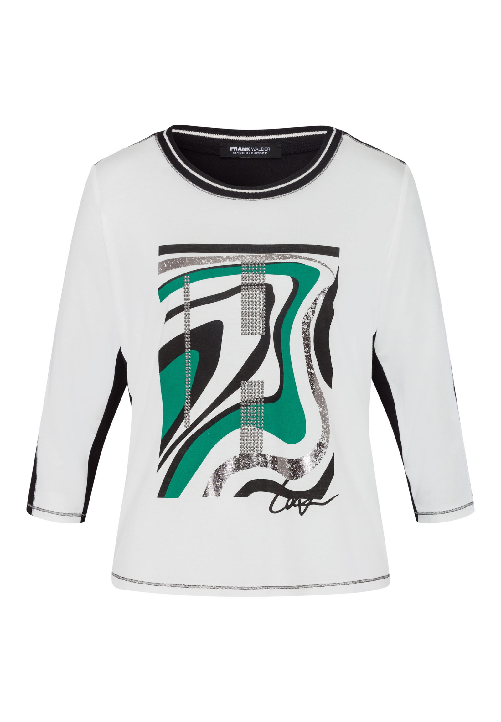 Frank Walder Shirt mit dekorativen Ziernähten #1