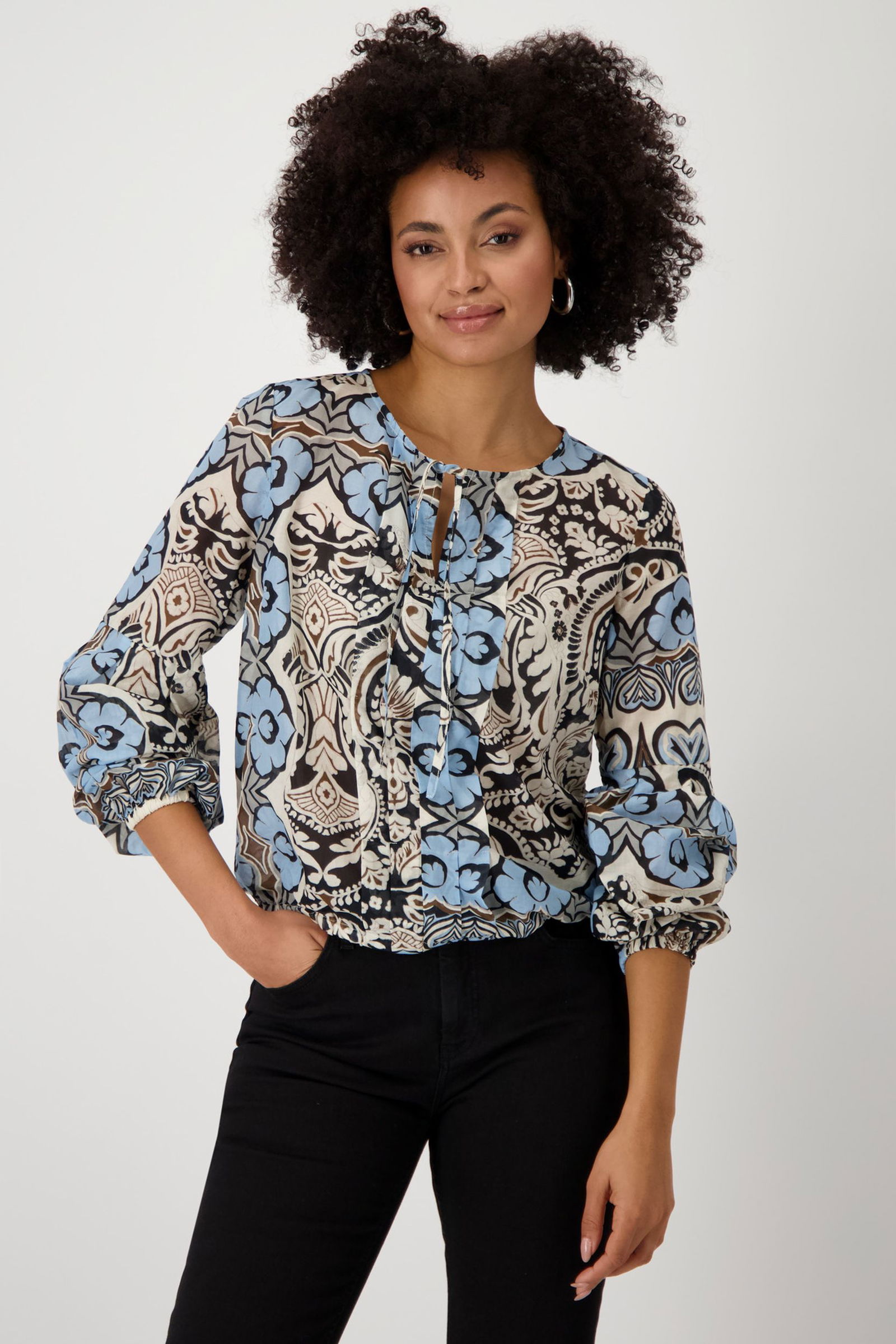 eaf08c62cc0ca6c998901730294f8565 Monari |  Monari Druckbluse  | 38 | schwarz gemustert