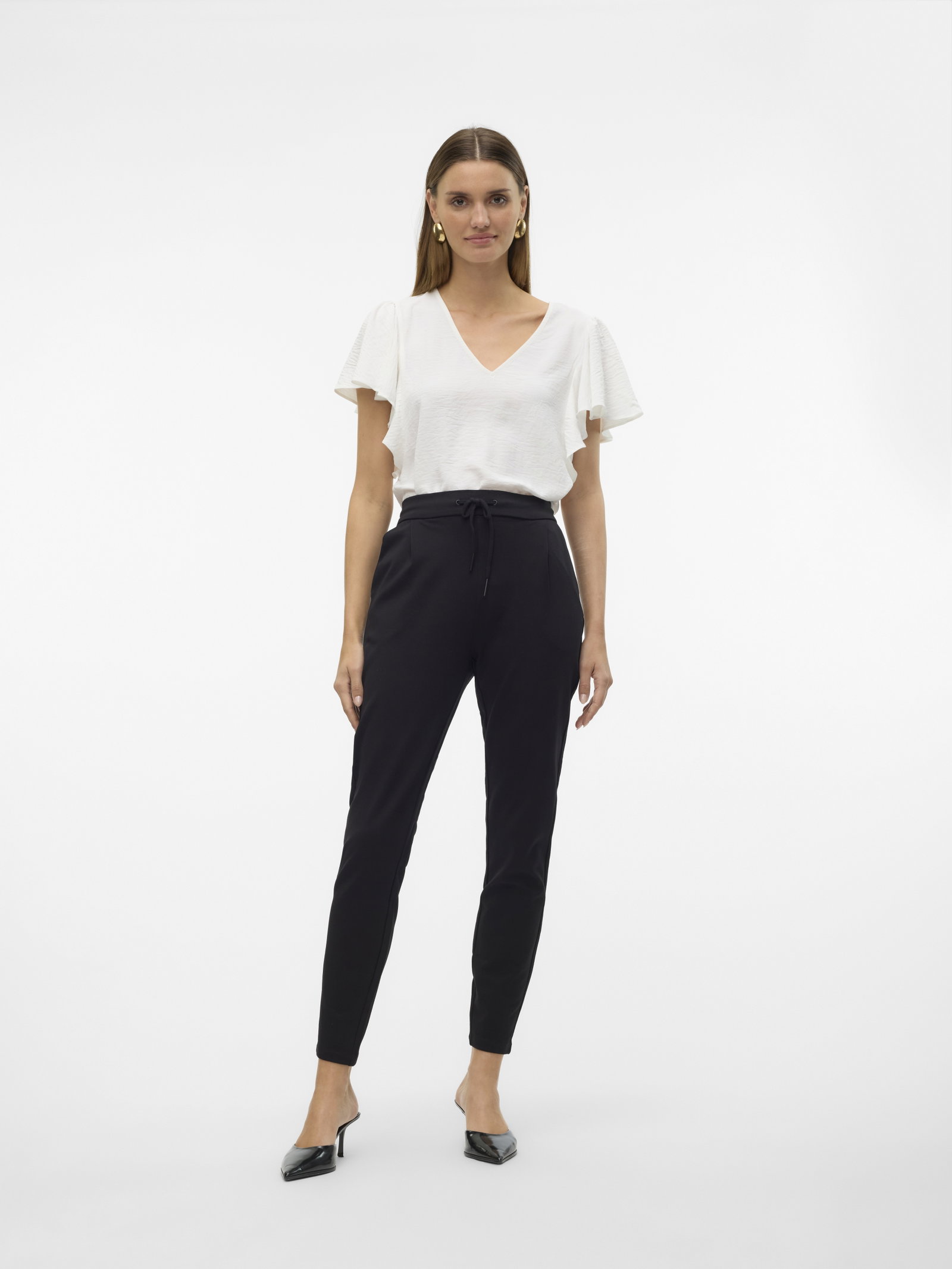 VMEVA MW LOOSE STRING PANT GA NOOS, Black #5